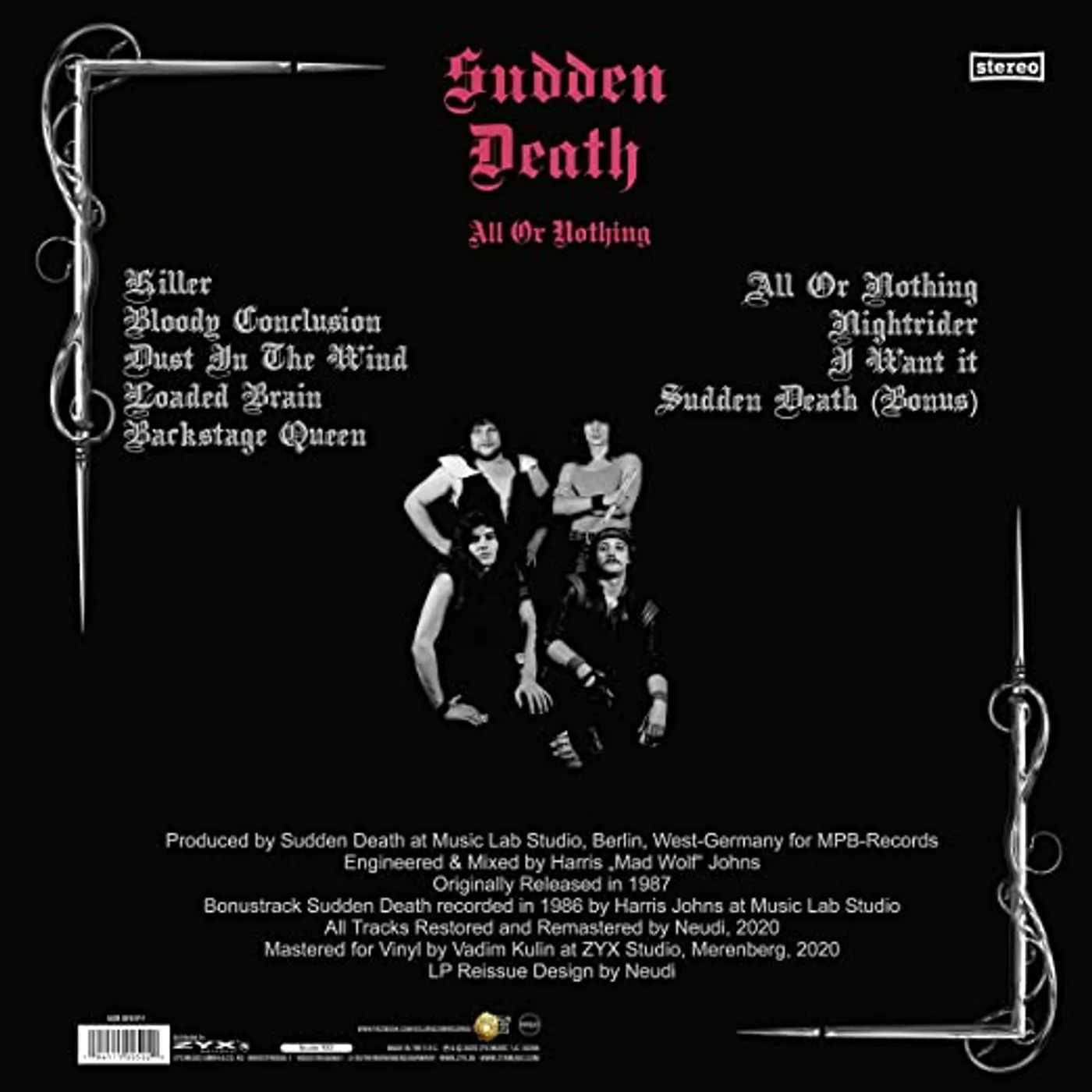 Sudden Death ALL OR NOTHING Vinyl Record