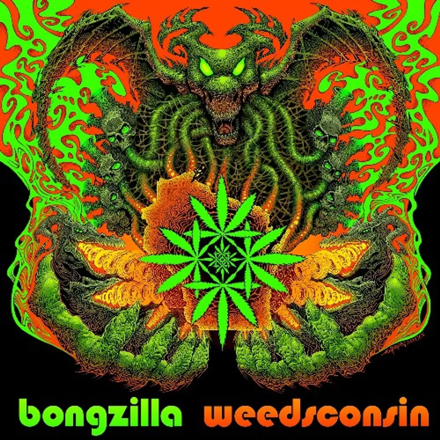 Bongzilla WEEDSCONSIN Vinyl Record (Splatter Transparent Green & Red Vinyl)