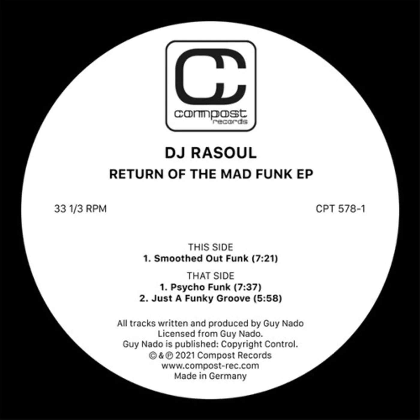 DJ Rasoul Return Of The Mad Funk Vinyl Record