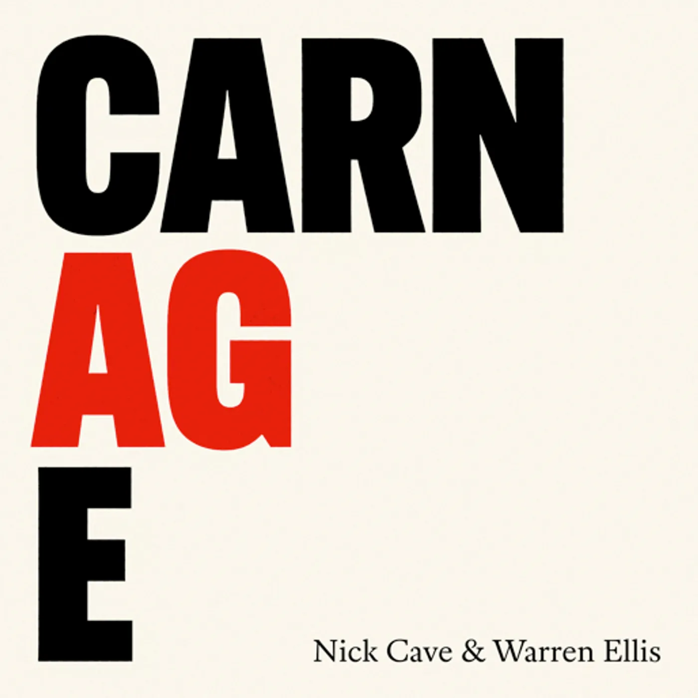 Nick Cave & Warren Ellis CARNAGE CD