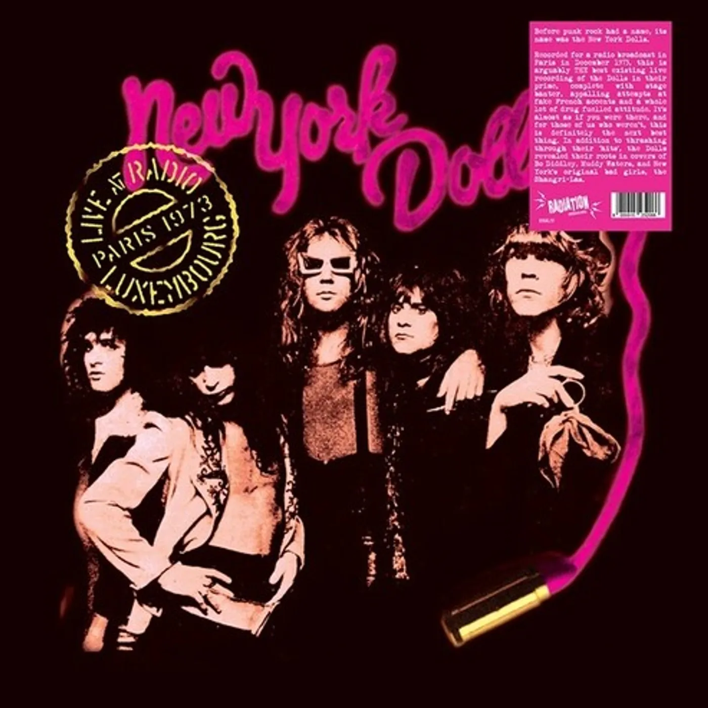 New York Dolls LIVE AT RADIO LUXEMBOURG PARIS 1973 Vinyl Record