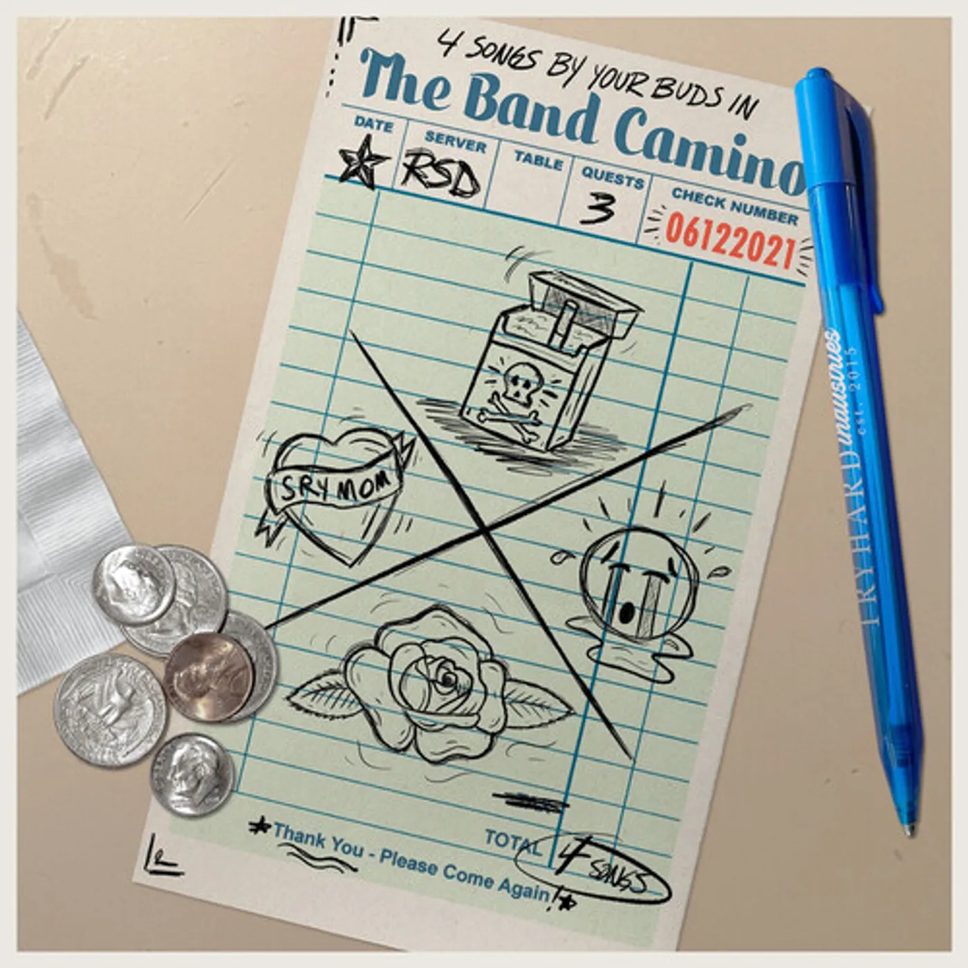 4 SONGS BY YOUR BUDS IN THE BAND CAMINO Vinyl Record