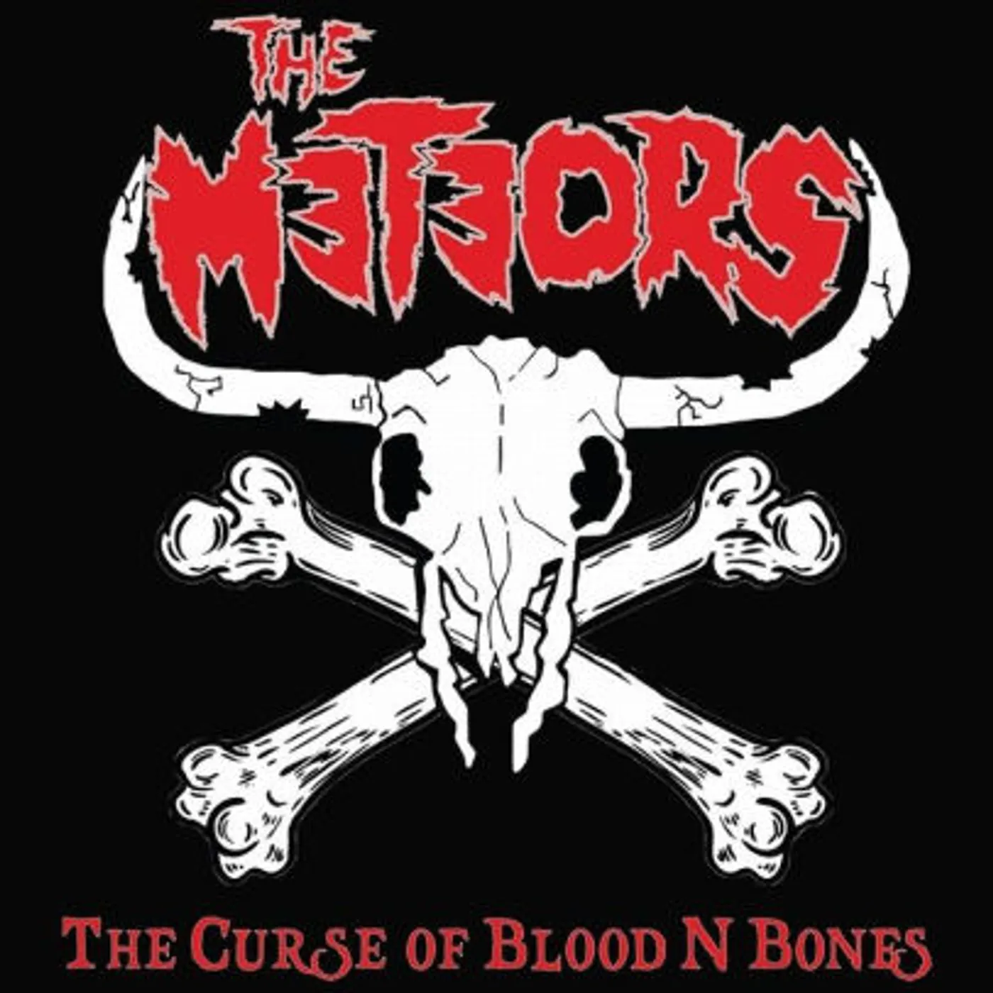 The Meteors CURSE OF BLOOD N BONES (RED VINYL) Vinyl Record