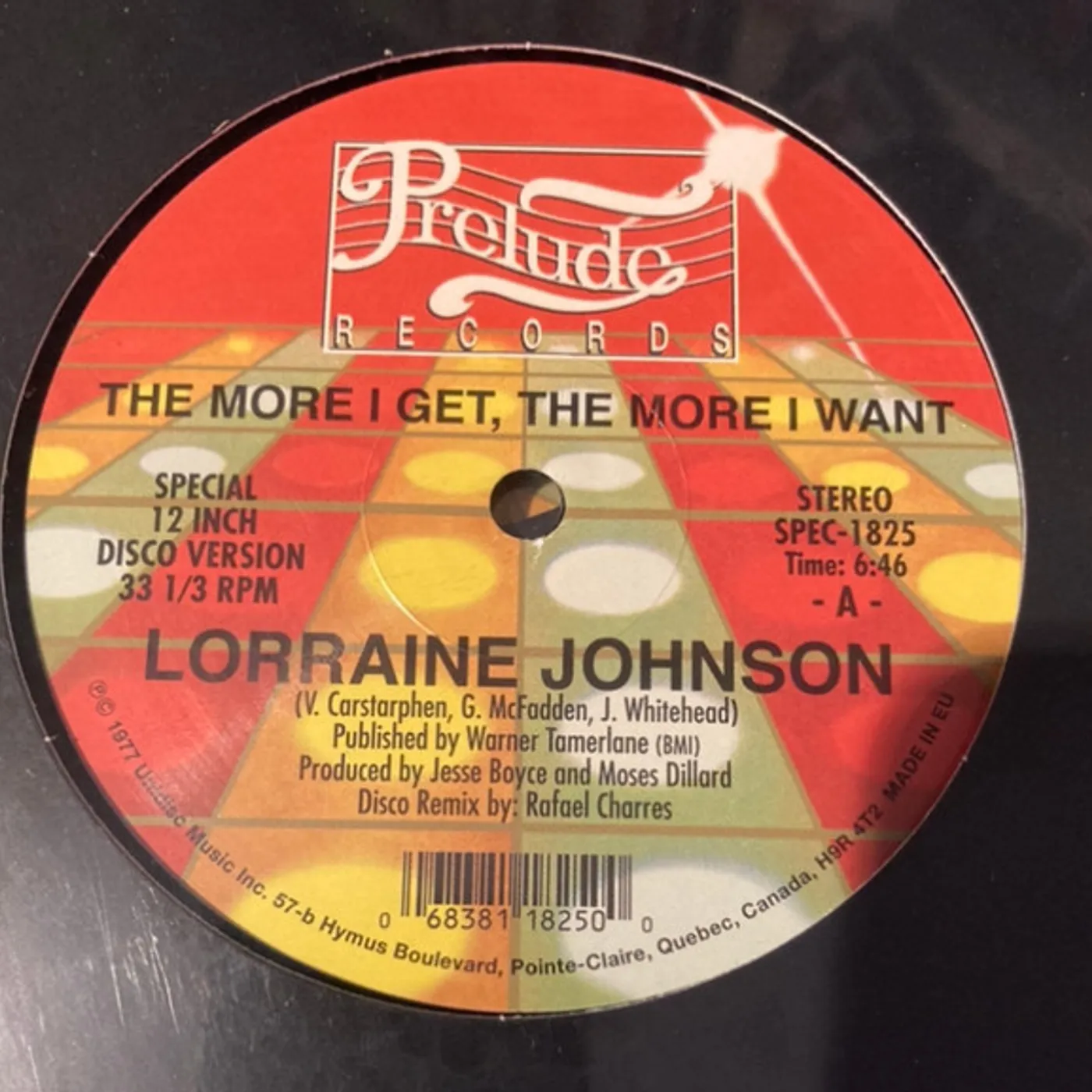 Lorraine Johnson MORE I GET THE MORE I WANT Vinyl Record