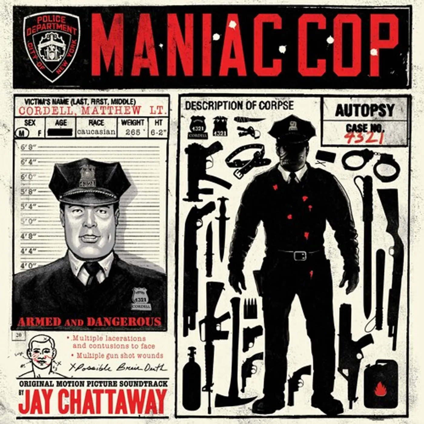 Jay Chattaway MANIAC COP / Original Soundtrack Vinyl Record