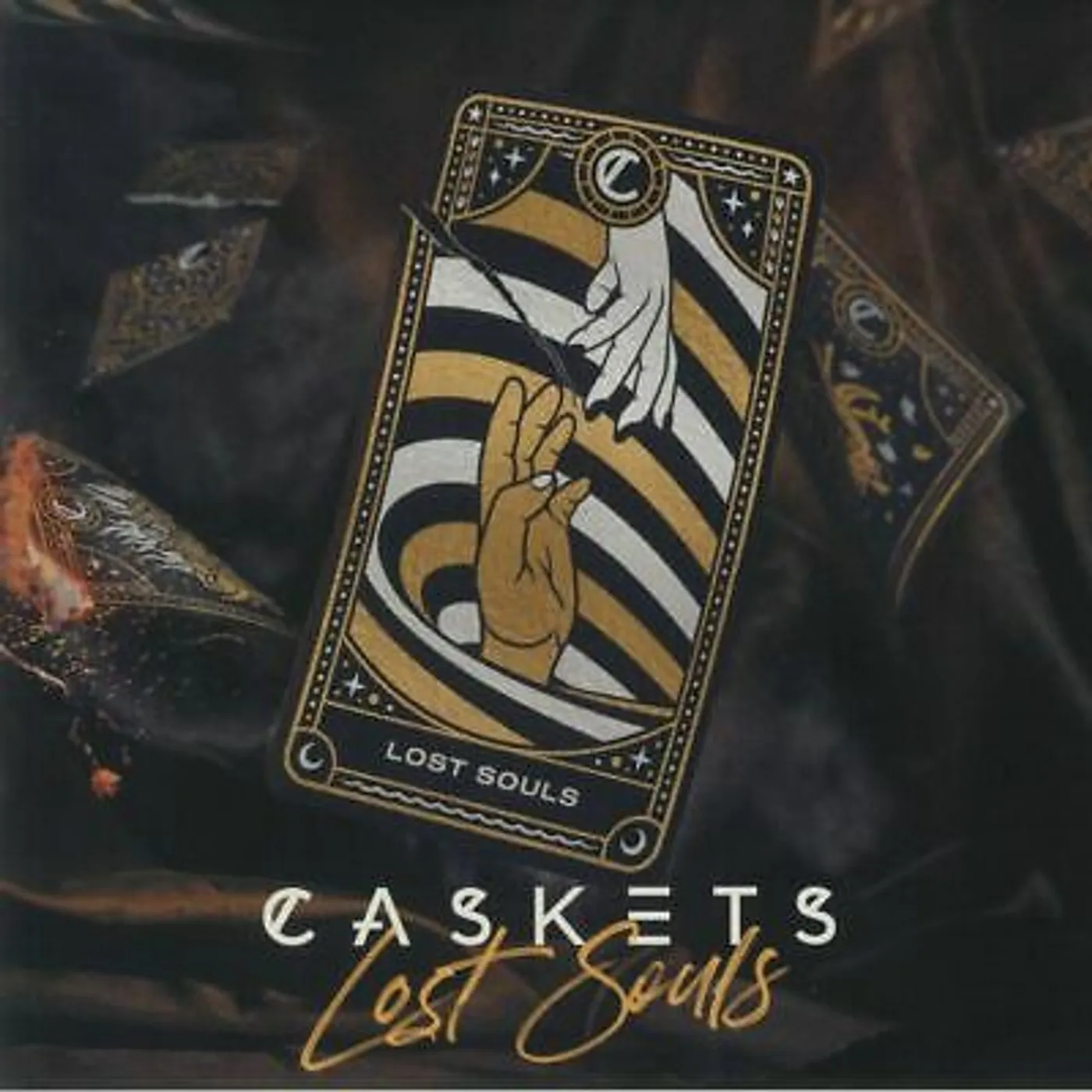 Caskets LOST SOULS (YELLOW & BLACK SPLIT) Vinyl Record