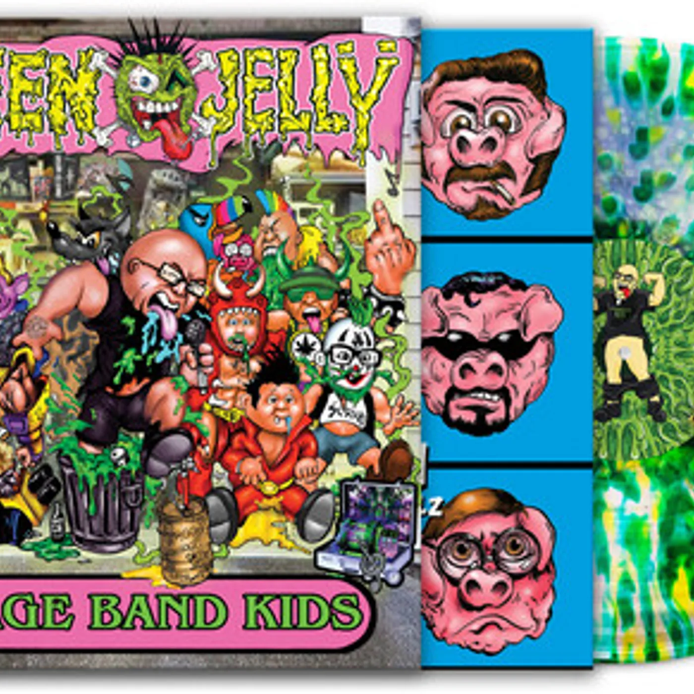 Green Jelly GARBAGE BAND KIDS (GREEN & YELLOW SPLATTER VINYL) Vinyl Record