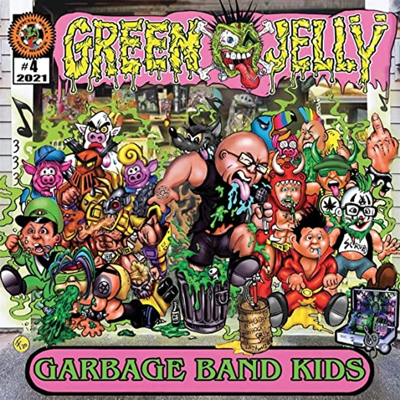 Green Jelly GARBAGE BAND KIDS (GREEN & YELLOW SPLATTER VINYL) Vinyl Record