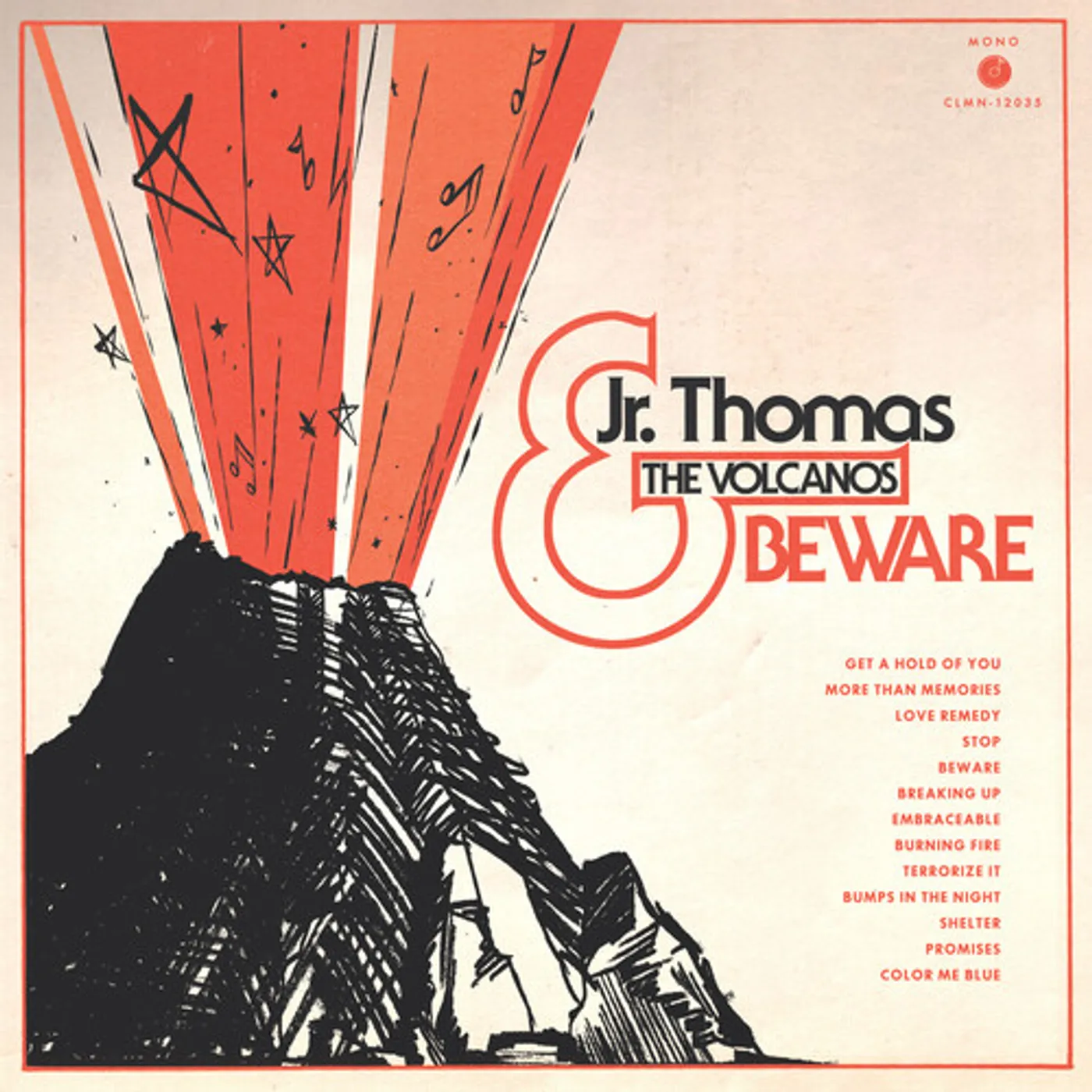 Jr Thomas & The Volcanos BEWARE (TRANSPARENT ORANGE VINYL) Vinyl Record