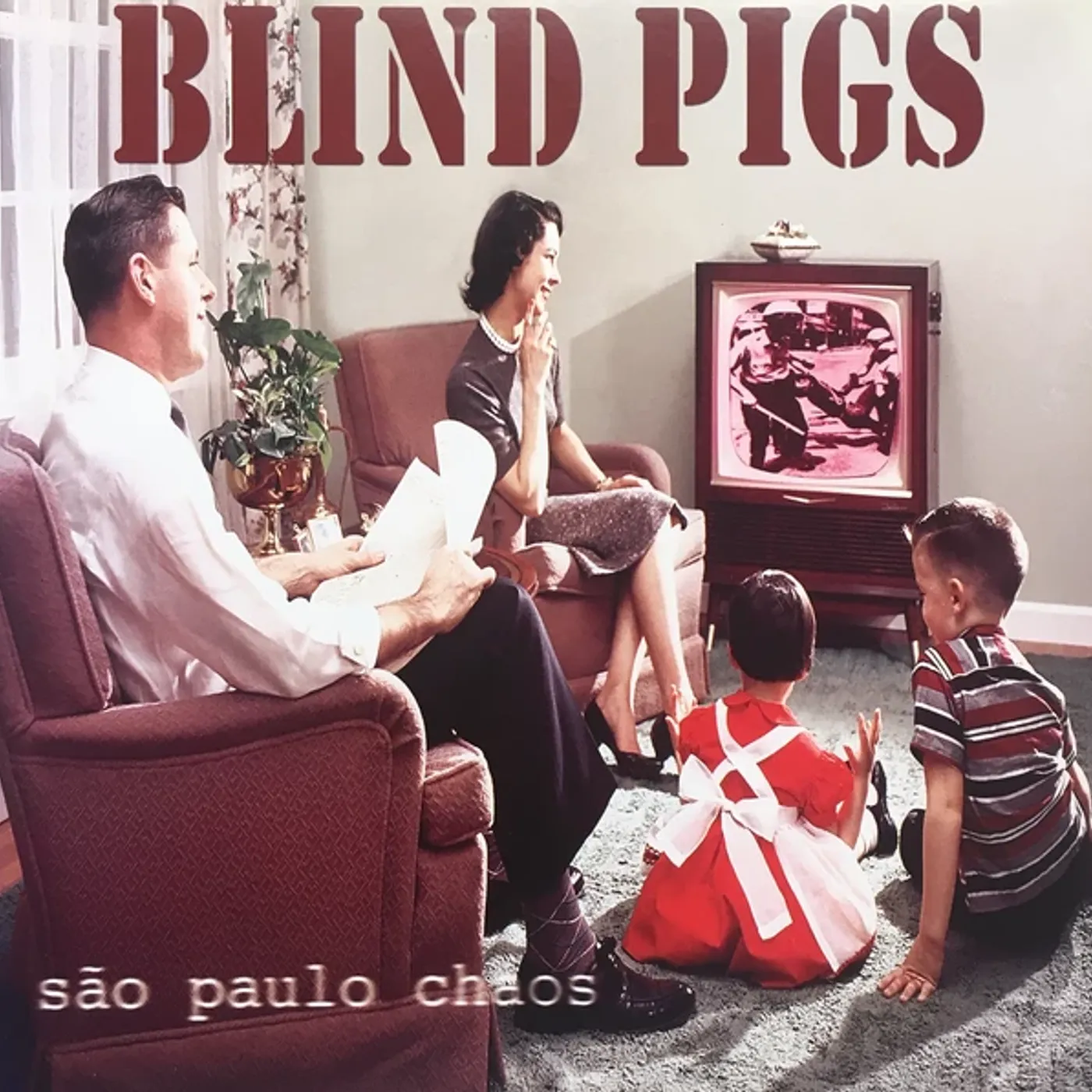 Blind Pigs SAO PAOLO CHAOS (OXBLOOD INSIDE ULTRA CLEAR WITH BLACK & WHITE SPLATTER VINYL) Vinyl Record