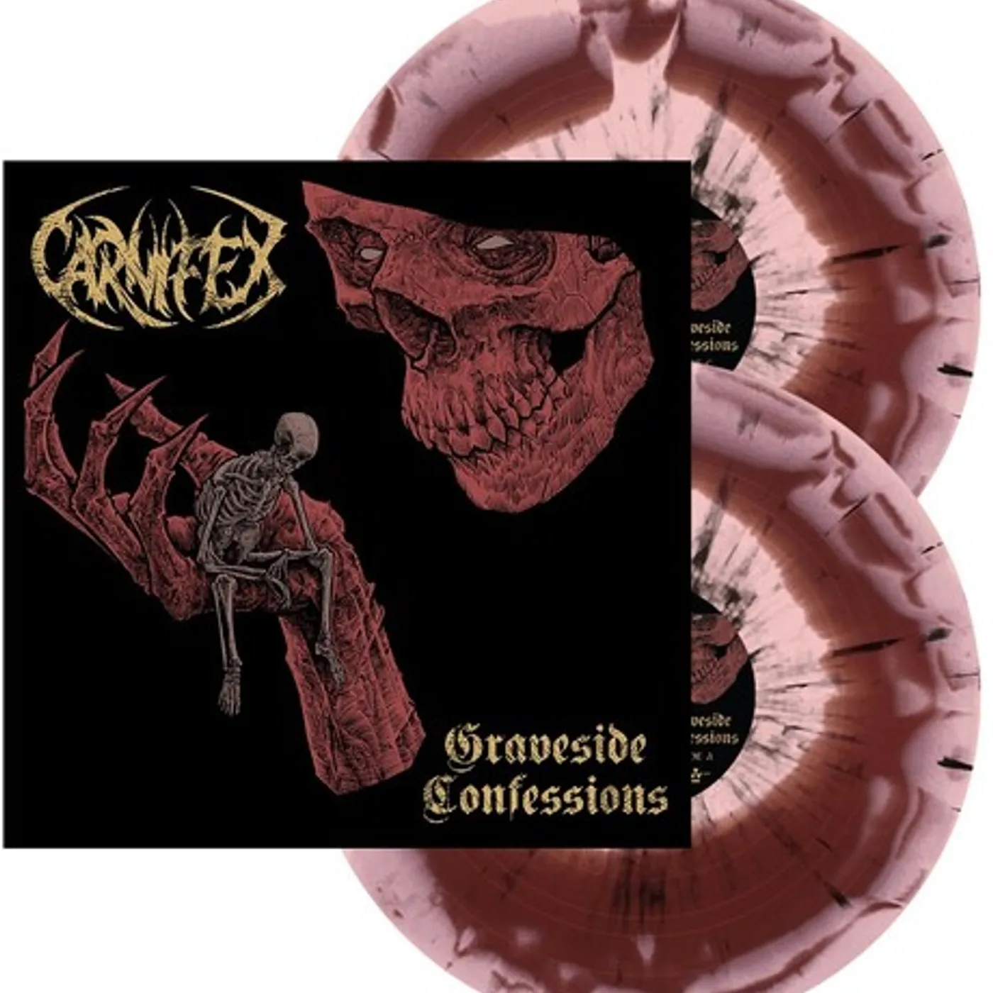 Carnifex GRAVESIDE CONFESSIONS (RED & PINK SWIRL W BLACK) Vinyl Record