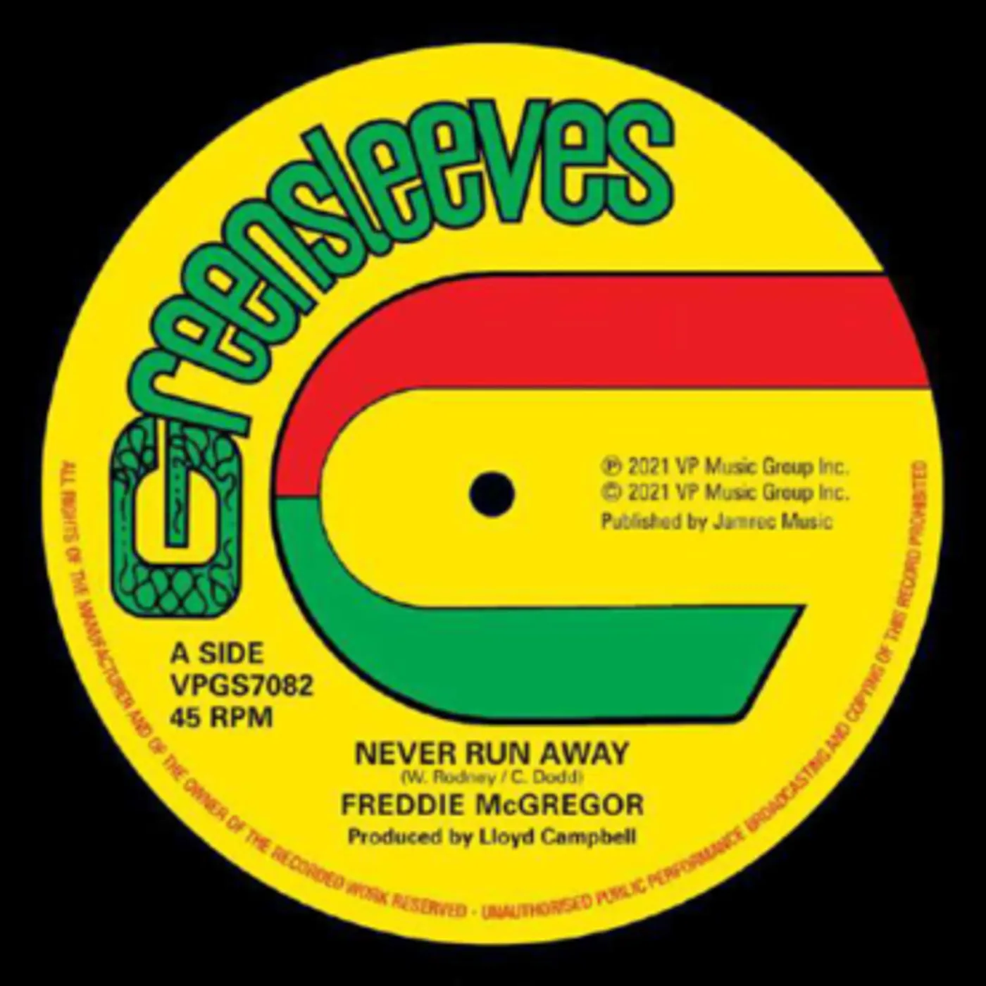Freddie McGregor NEVER RUN AWAY Vinyl Record