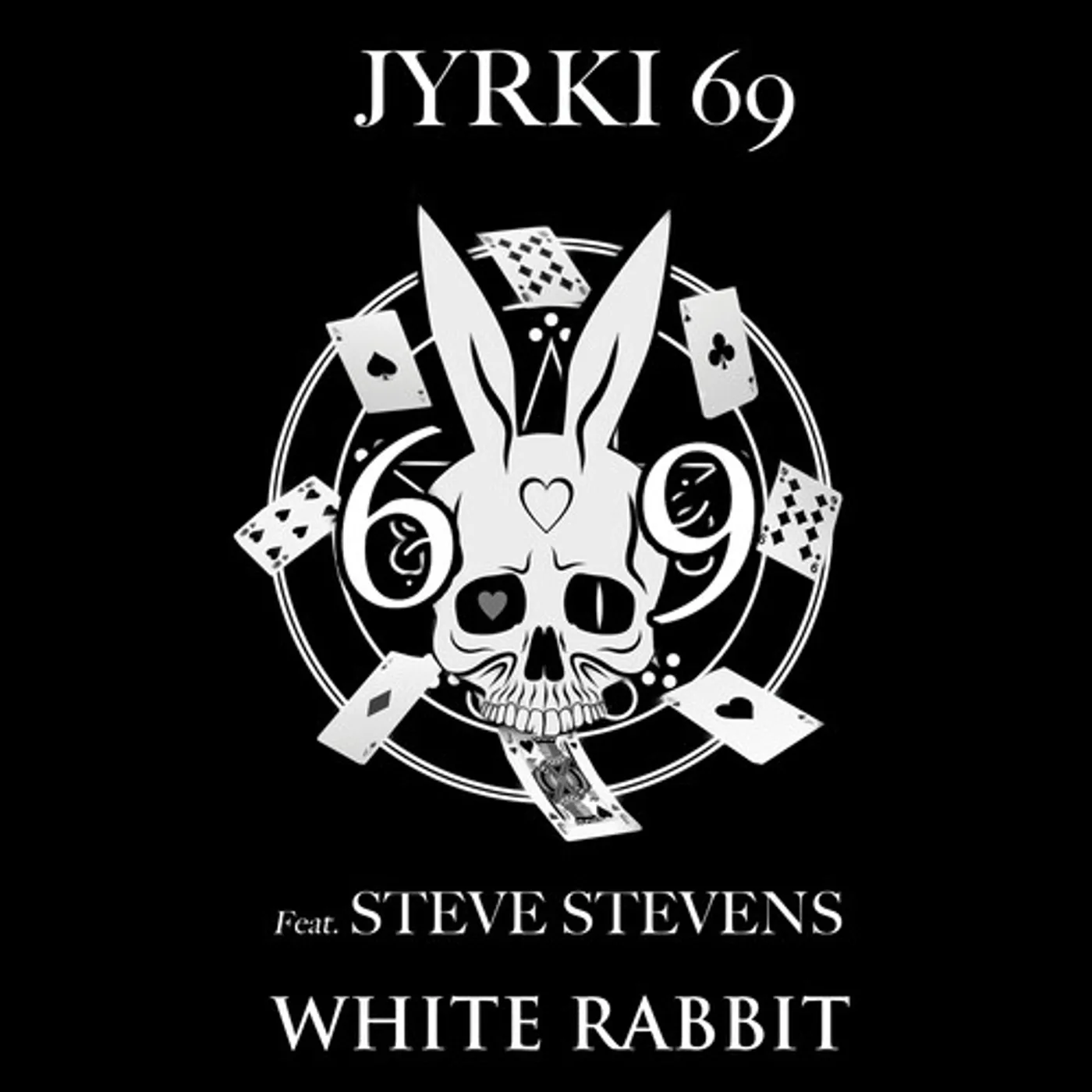 Jyrki 69 WHITE RABBIT (BLACK & WHITE SPLATTER) Vinyl Record