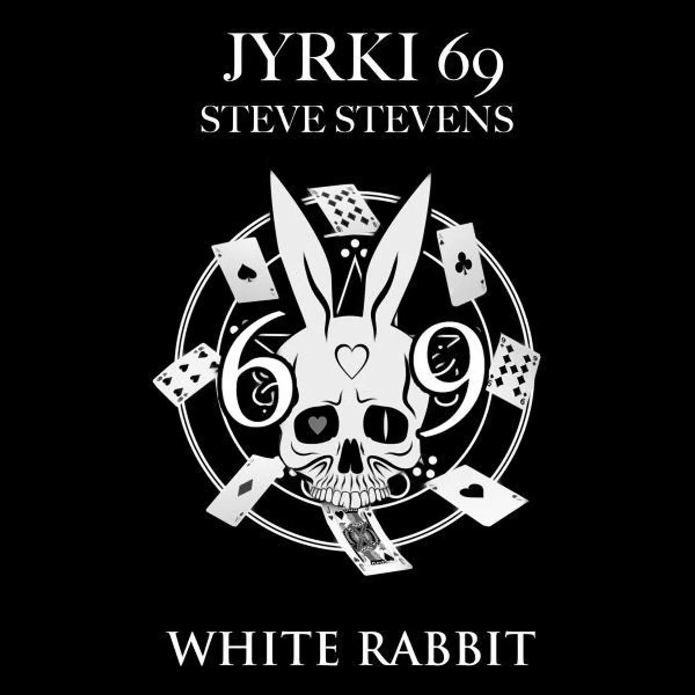 Jyrki 69 WHITE RABBIT (BLACK & WHITE SPLATTER) Vinyl Record