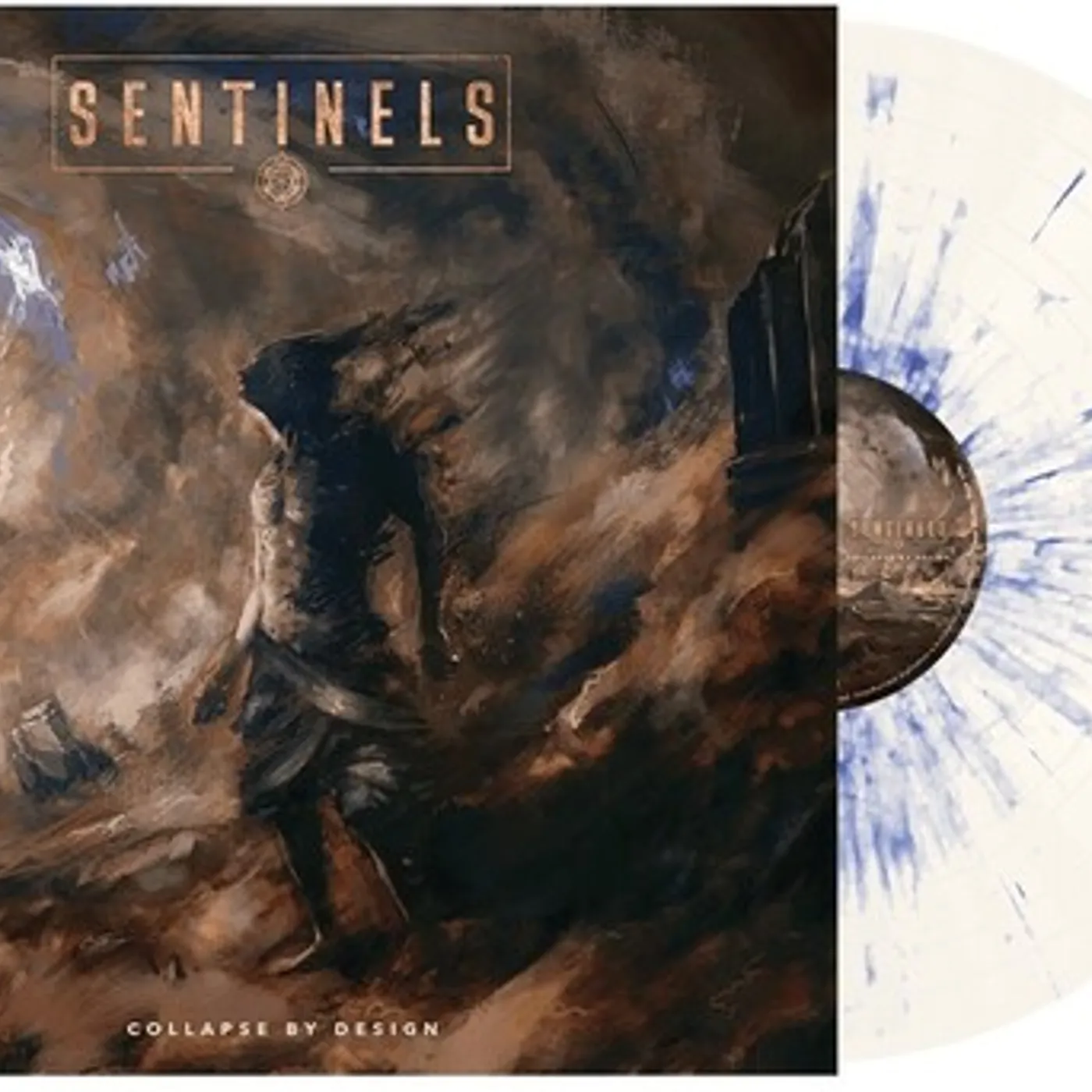 Sentinels COLLAPSE BY DESIGN (BONE W/ BLUE SPLATTER) Vinyl Record