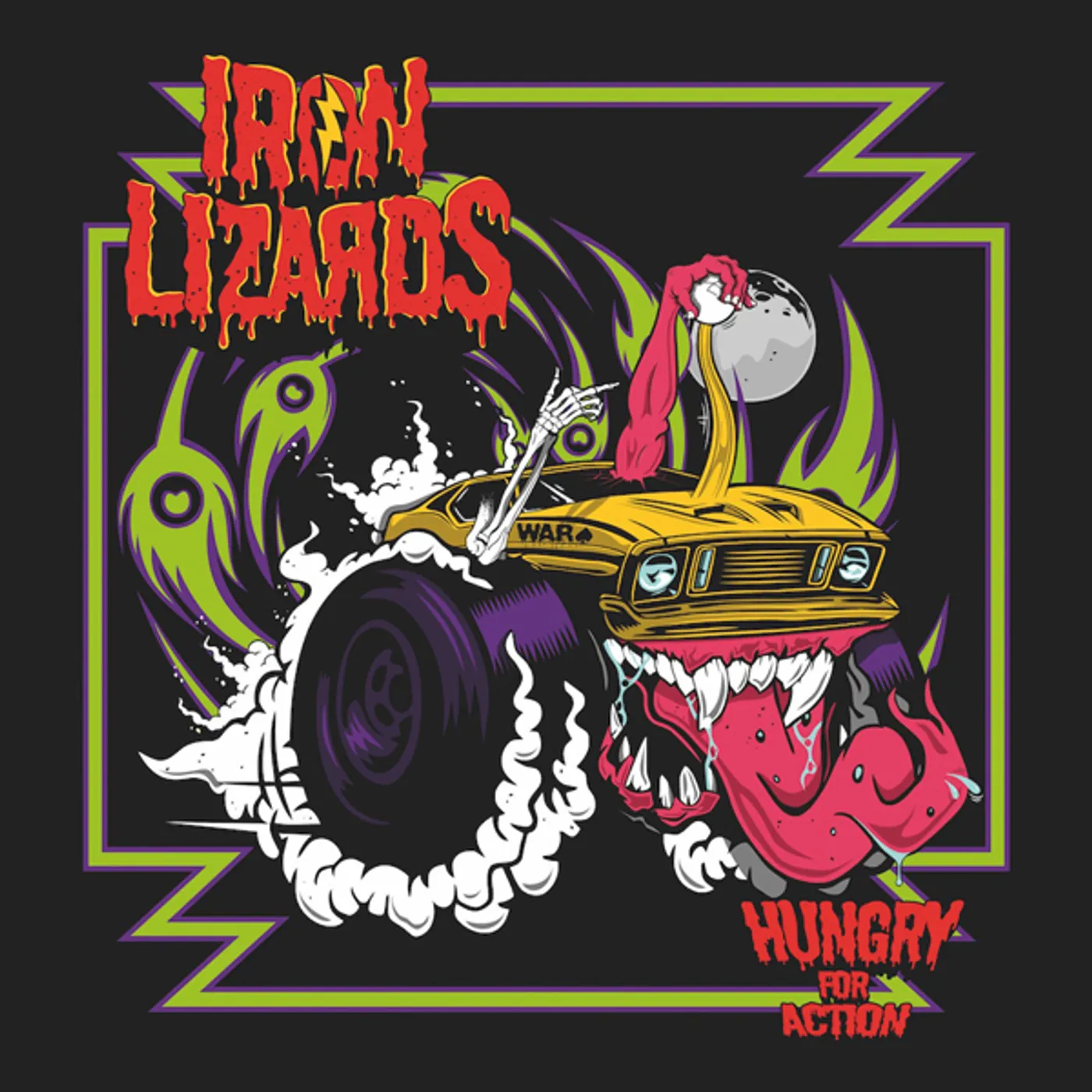 Iron Lizards HUNGRY FOR ACTION (PURPLE VINYL) Vinyl Record