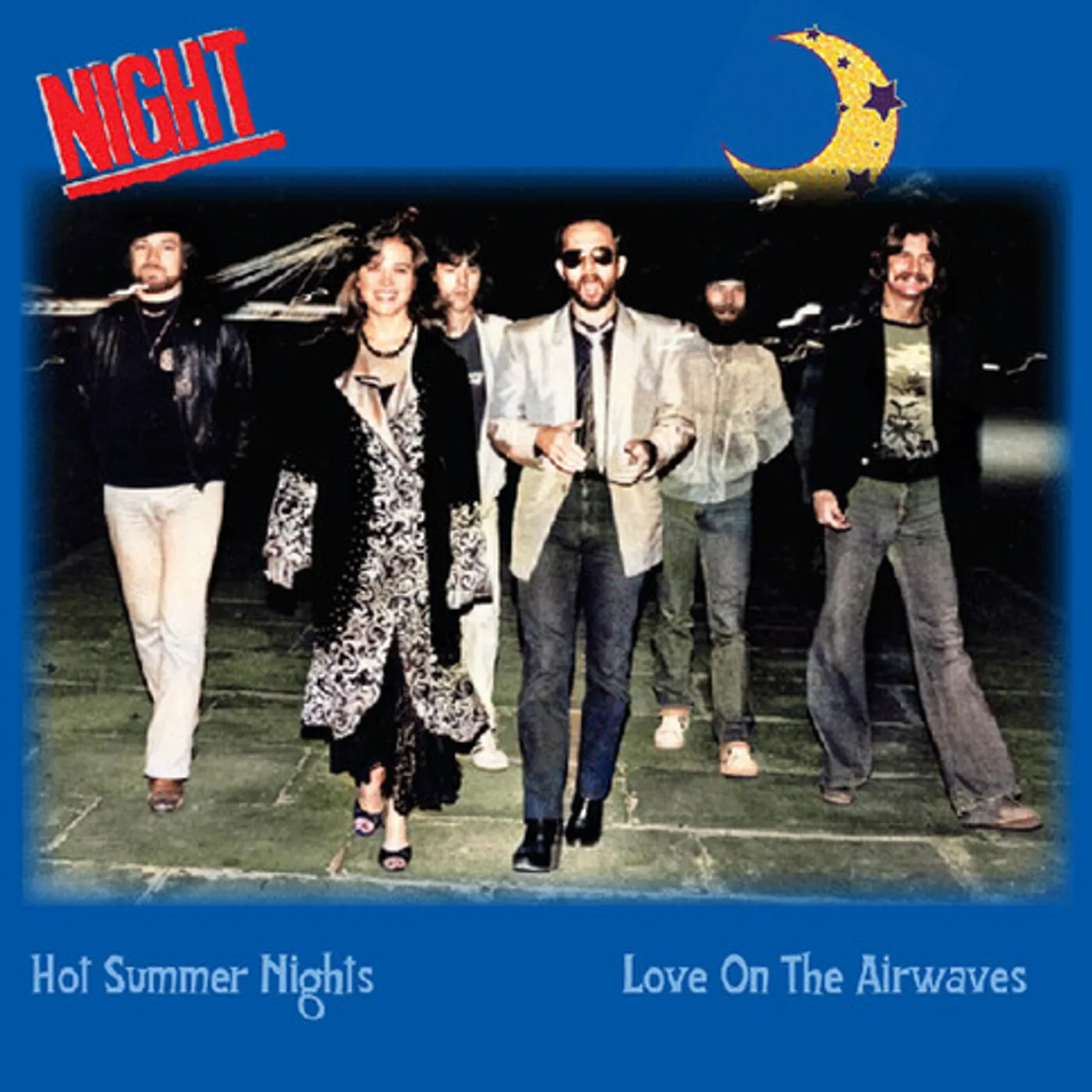 HOT SUMMER NIGHTS / LOVE ON THE AIRWAVES Vinyl Record - Blue Vinyl