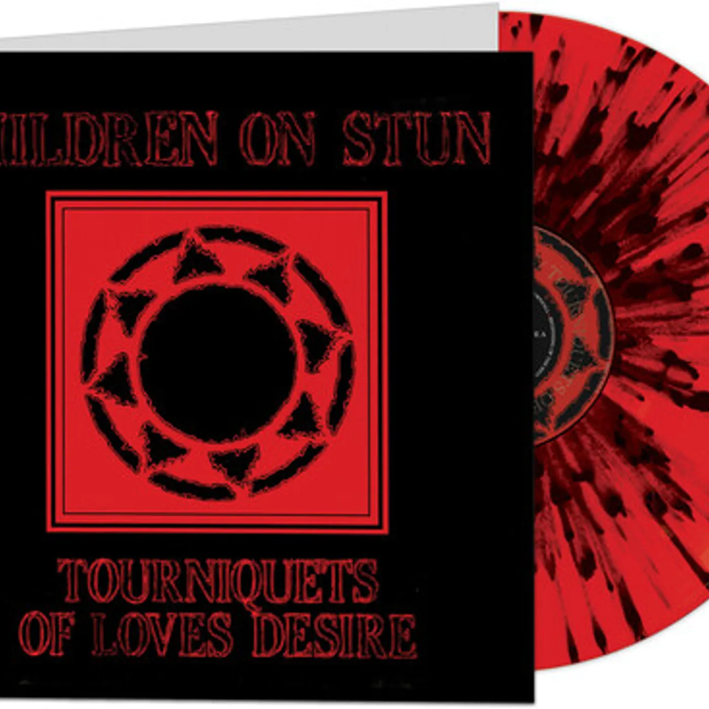 Children On Stun TOURNIQUETS OF LOVE'S DESIRE (RED & BLACK VINYL) Vinyl Record