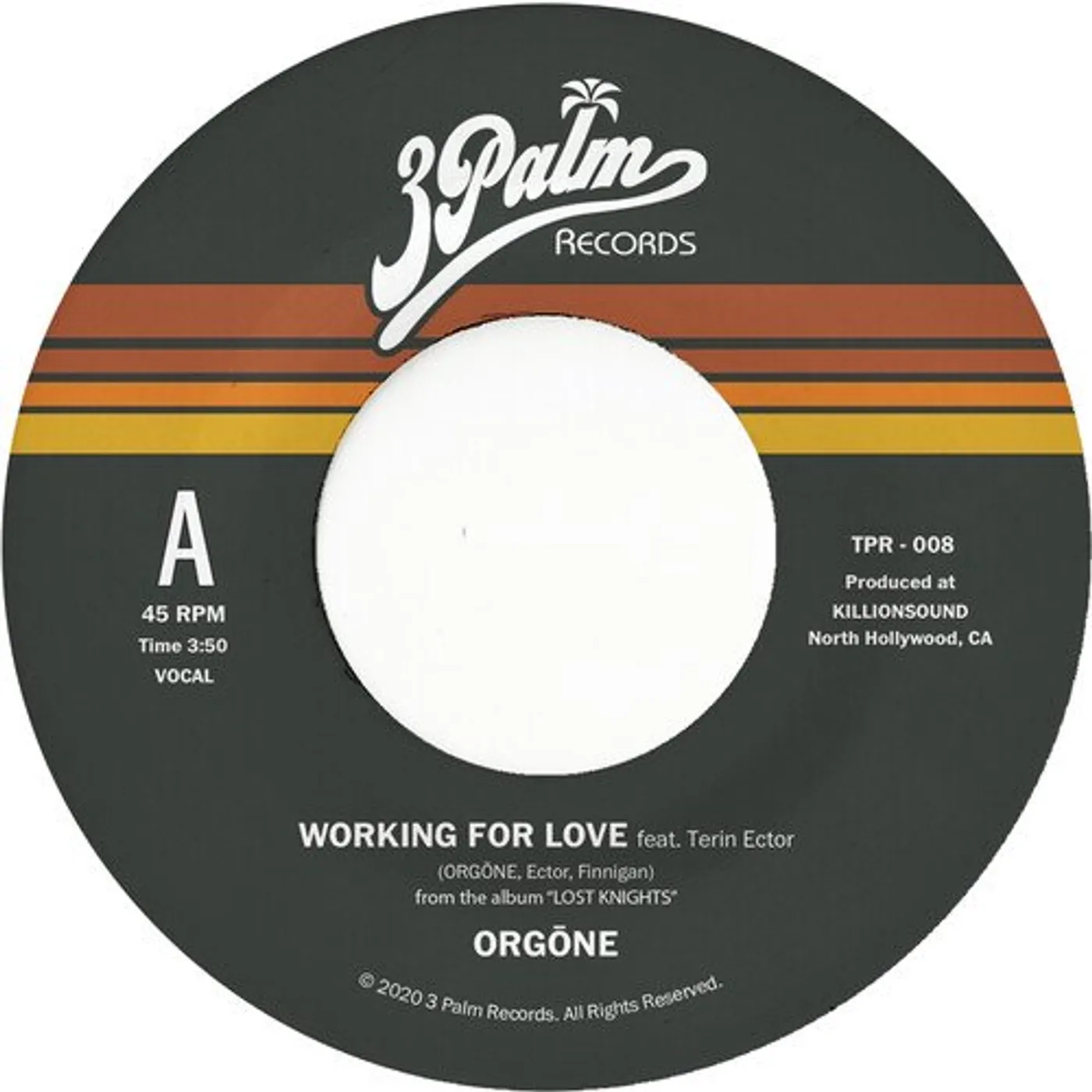 Orgone Working For Love b/w Dreamer Vinyl Record