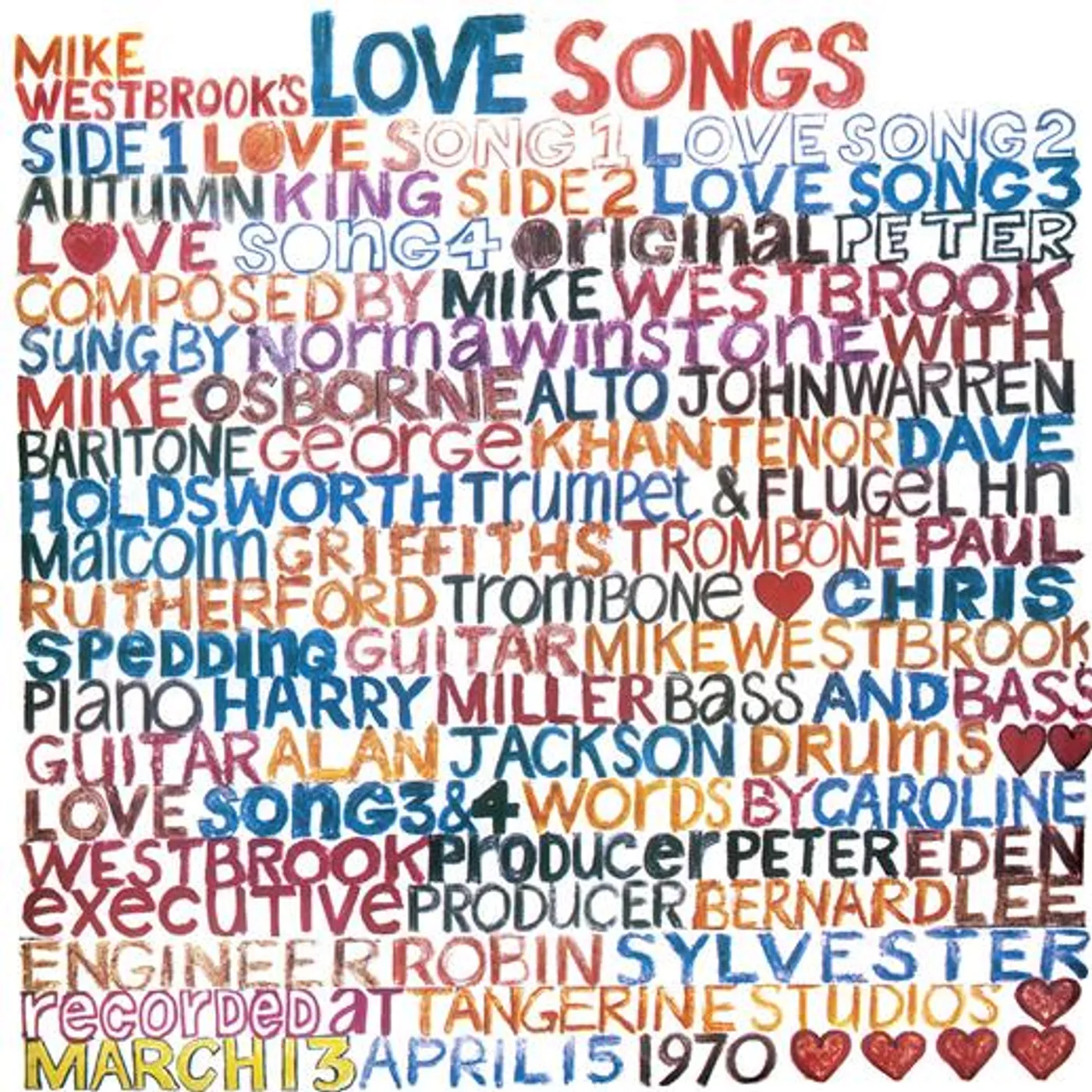 Mike Westbrook Concert Band LOVE SONGS Vinyl Record