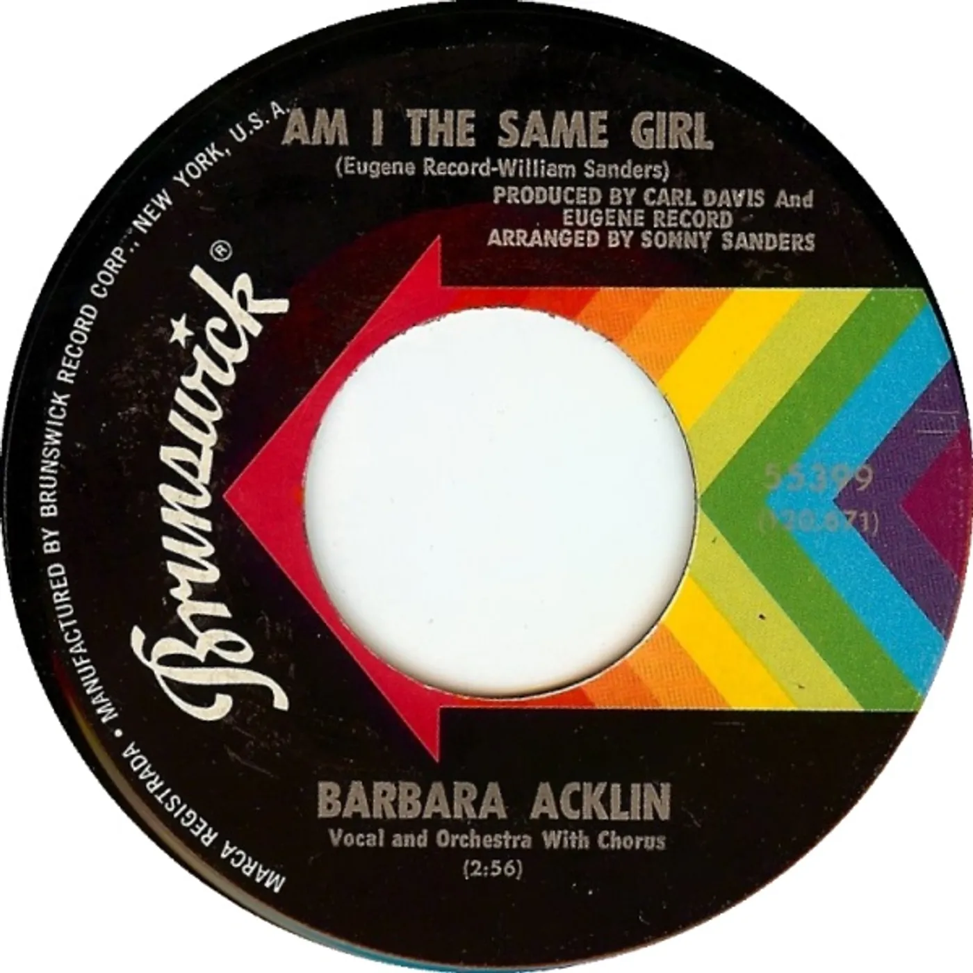 Barbara Acklin AM I THE SAME GIRL / SOULFUL STRUT Vinyl Record