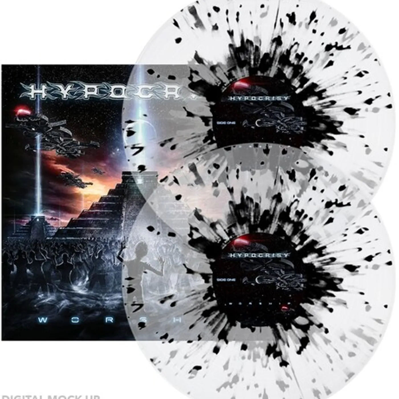 Hypocrisy Worship - Clear With Black Splatter Vinyl Record