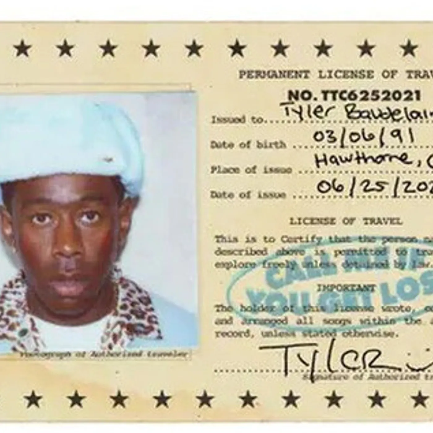 Tyler, The Creator CALL ME IF YOU GET LOST CD