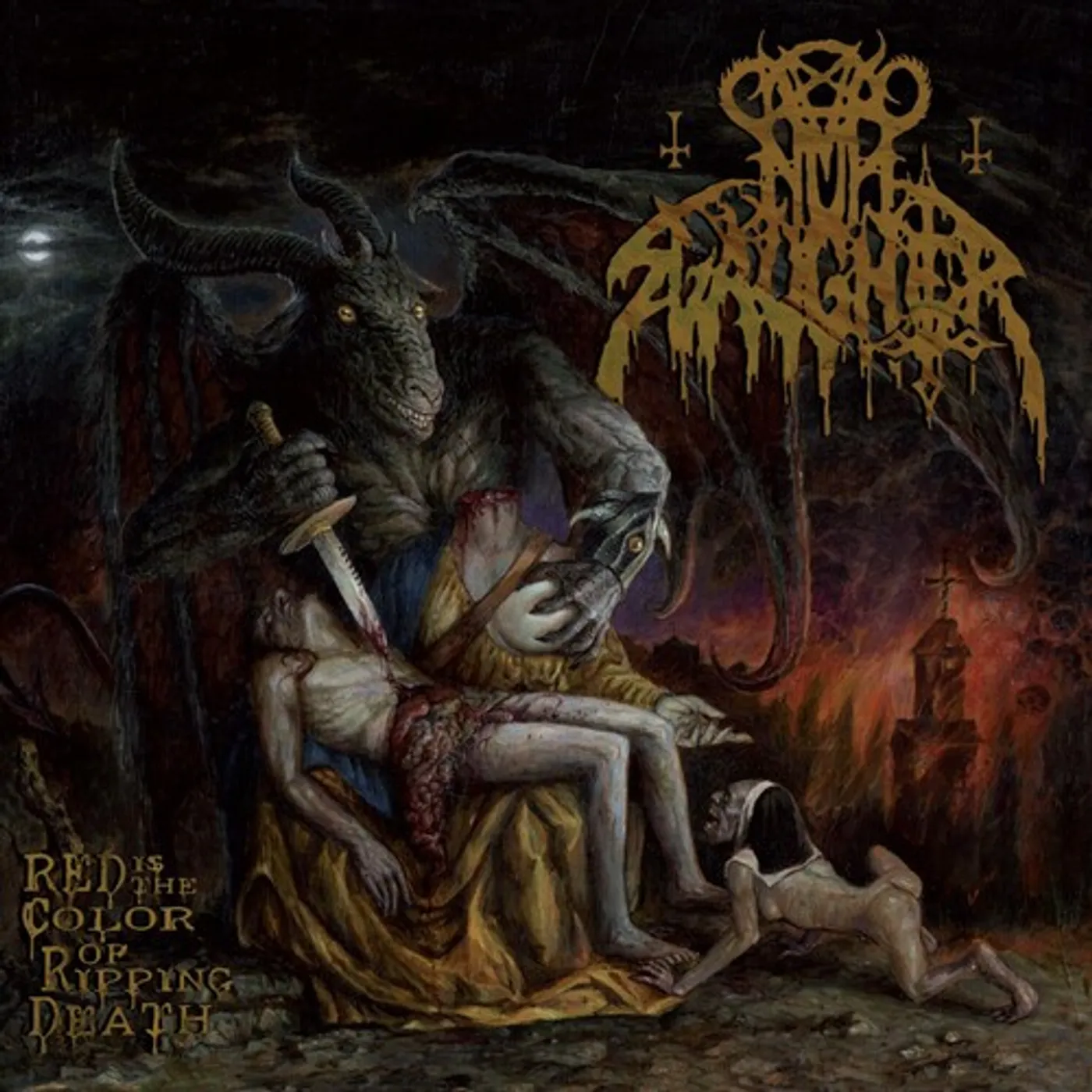 Nunslaughter RED IS THE COLOR OF RIPPING DEATH CD