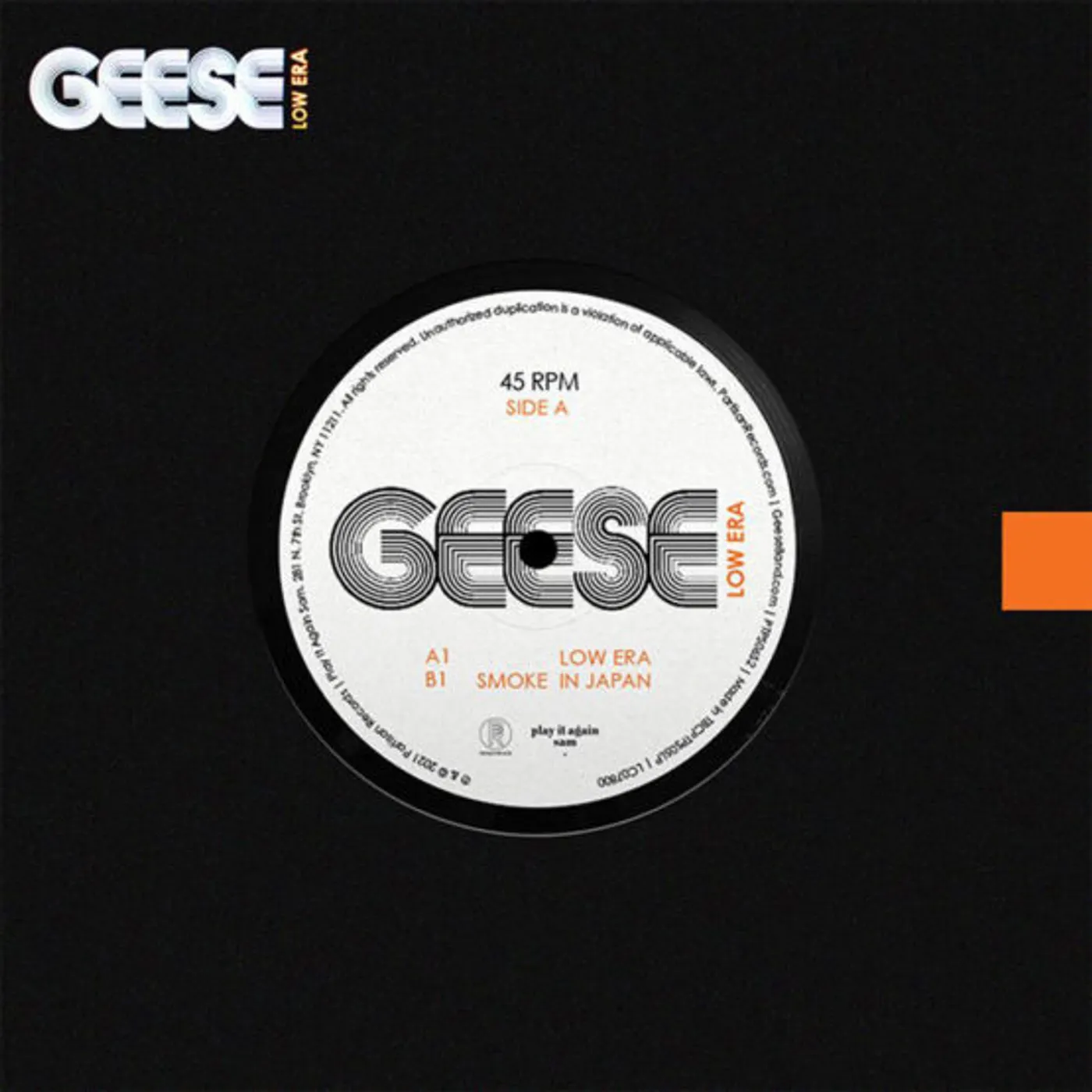 Geese LOW ERA / SMOKE IN JAPAN Vinyl Record