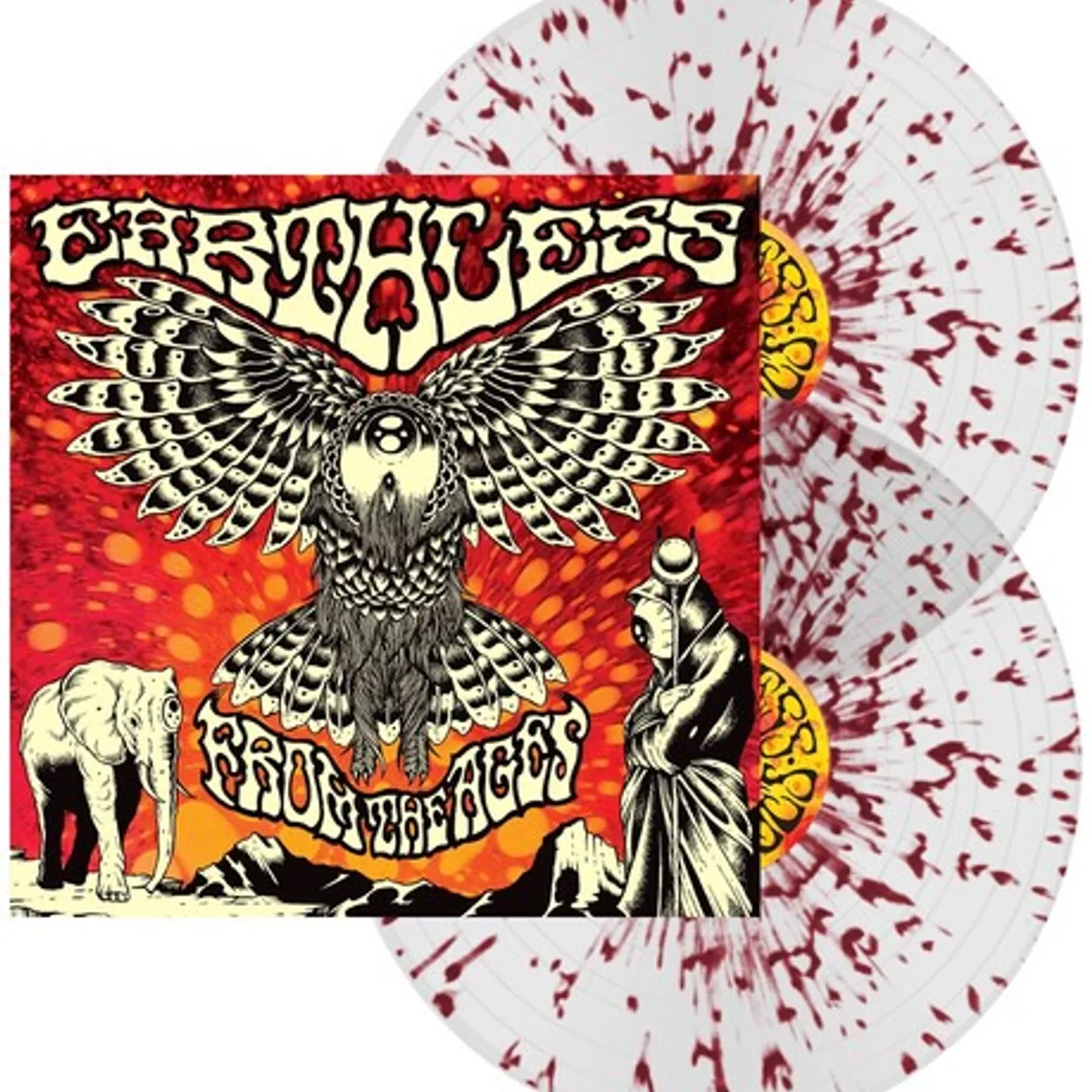 Earthless FROM THE AGES - CLEAR W/ DARK RED SPLATTER Vinyl Record