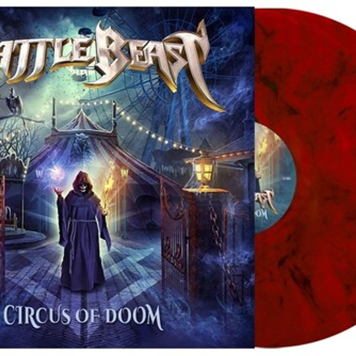Battle Beast CIRCUS OF DOOM (RED/BLACK MARBLE) Vinyl Record