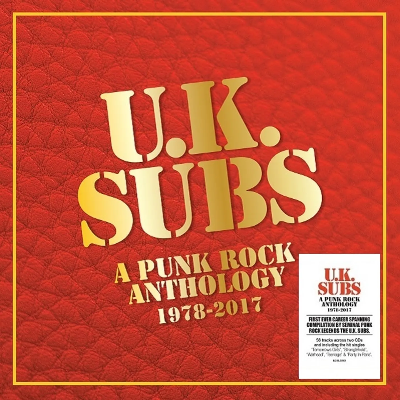 U.K. Subs PUNK ROCK ANTHOLOGY 1978-2017 Vinyl Record