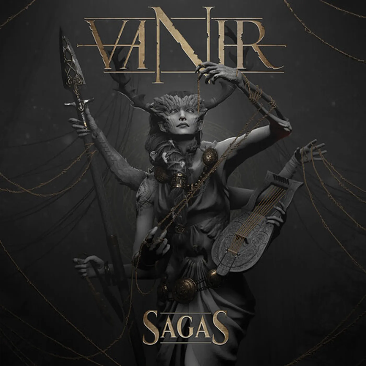 Vanir SAGAS (GOLD & BLACK) Vinyl Record