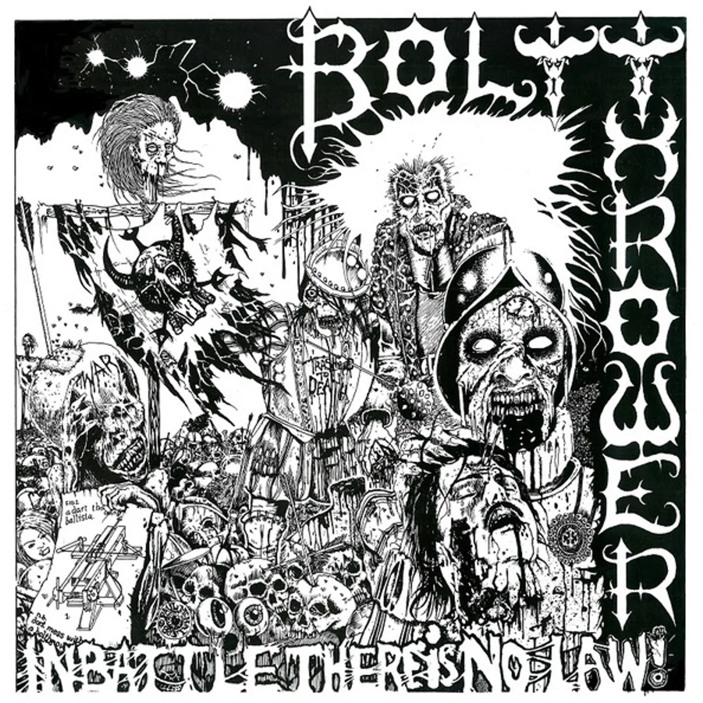 Bolt Thrower IN BATTLE THERE IS NO LAW (CLEAR/GREY/BLACK/WHITE SPLATTER VINYL) Vinyl Record