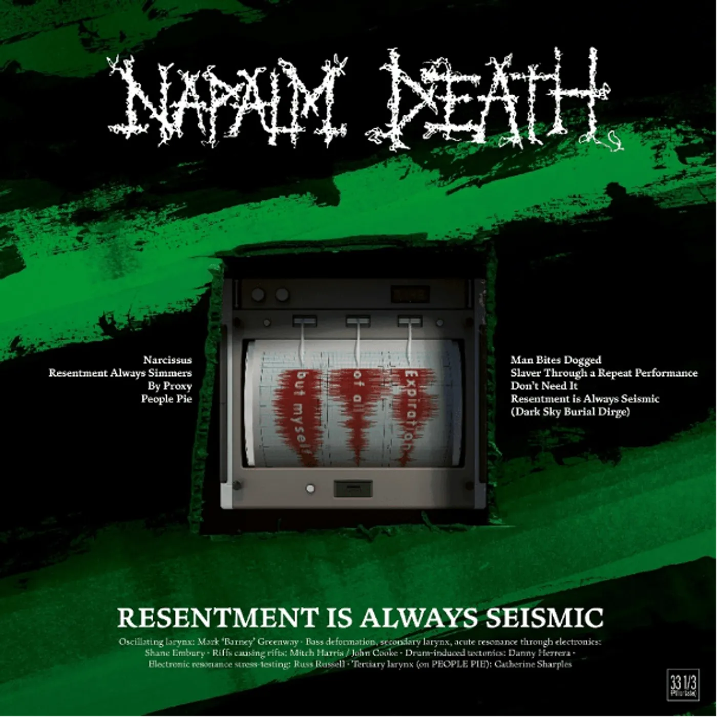Napalm Death RESENTMENT IS ALWAYS SEISMIC - A FINAL THROW OF Vinyl Record
