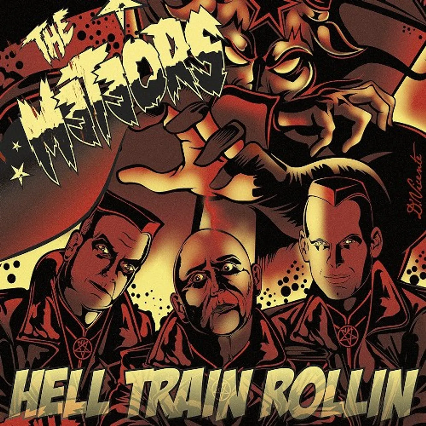 The Meteors HELL TRAIN ROLLIN' Vinyl Record