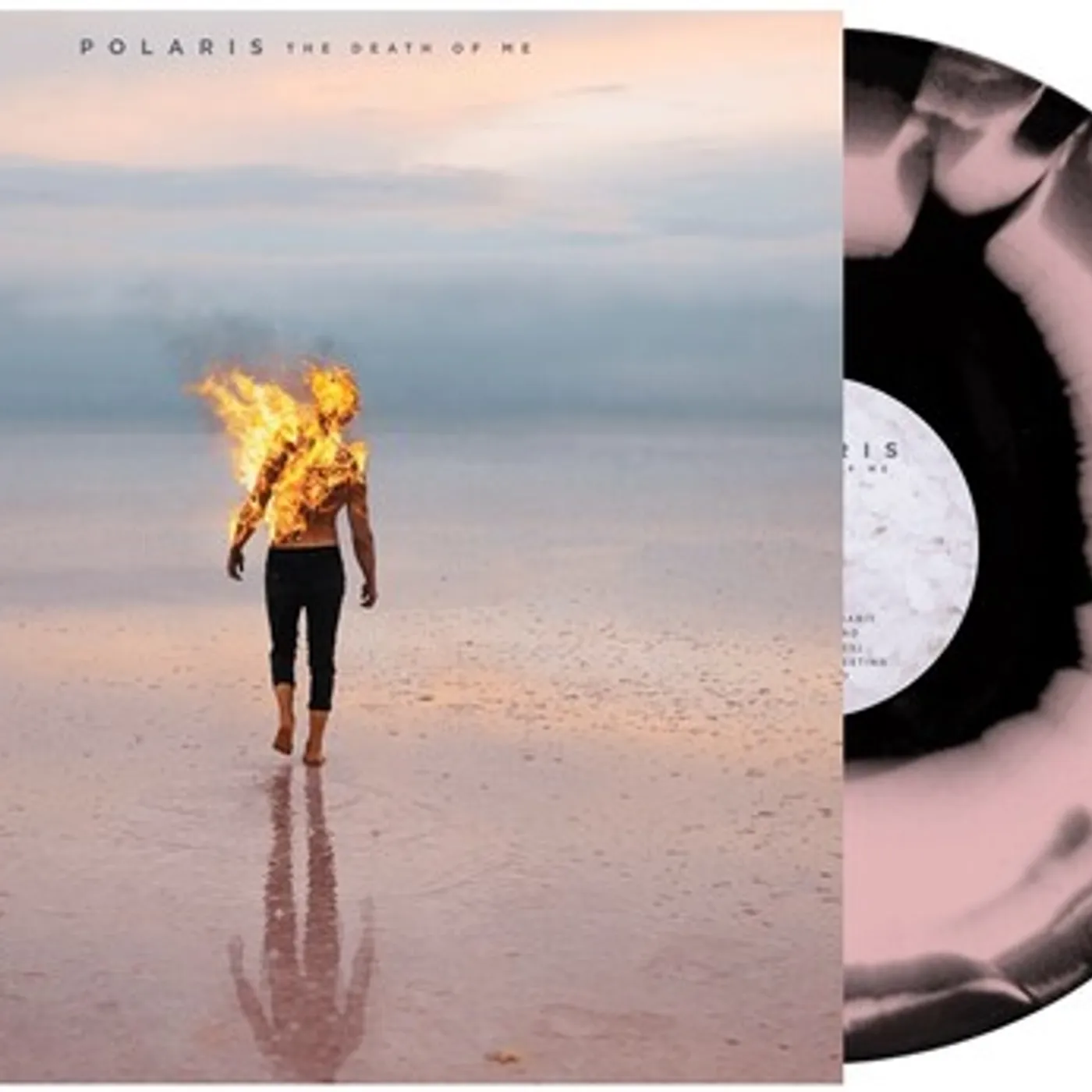 Polaris Death Of Me - Black & Pink Swirl Vinyl Record
