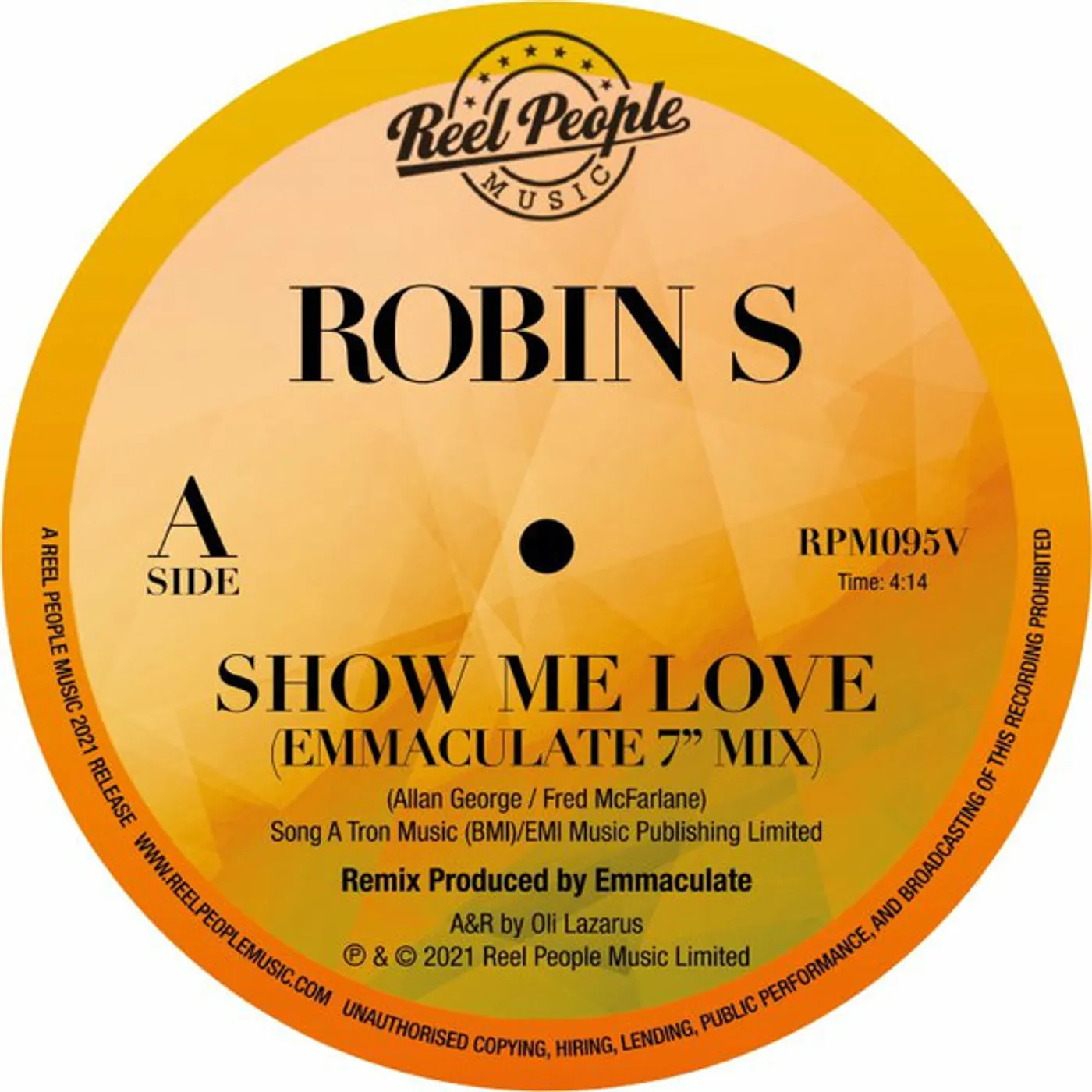 Robin S Show Me Love (Emmaculate 7" Mix) Vinyl Record