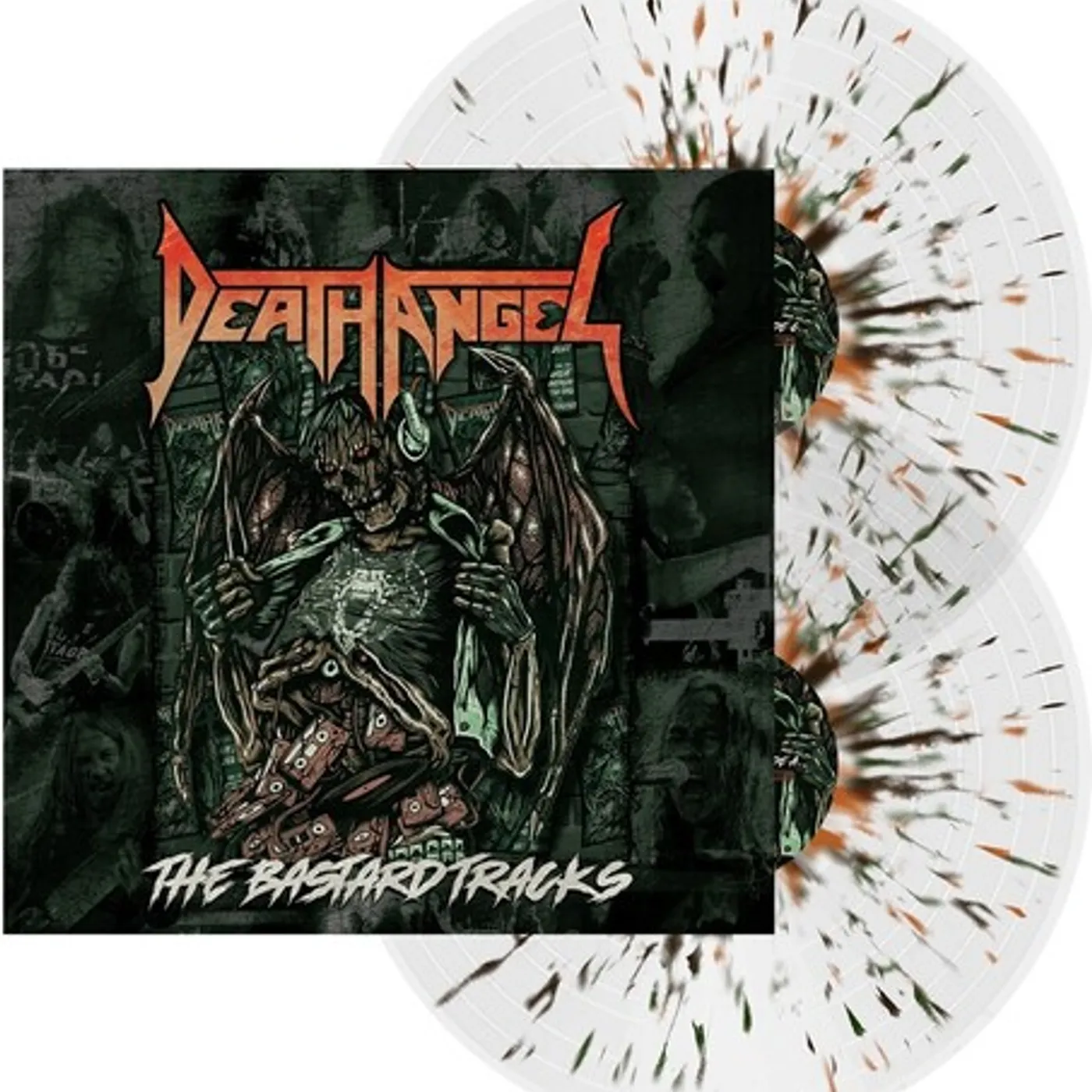 Death Angel BASTARD TRACKS (CLEAR BROWN GREEN & ORANGE VINYL) Vinyl Record