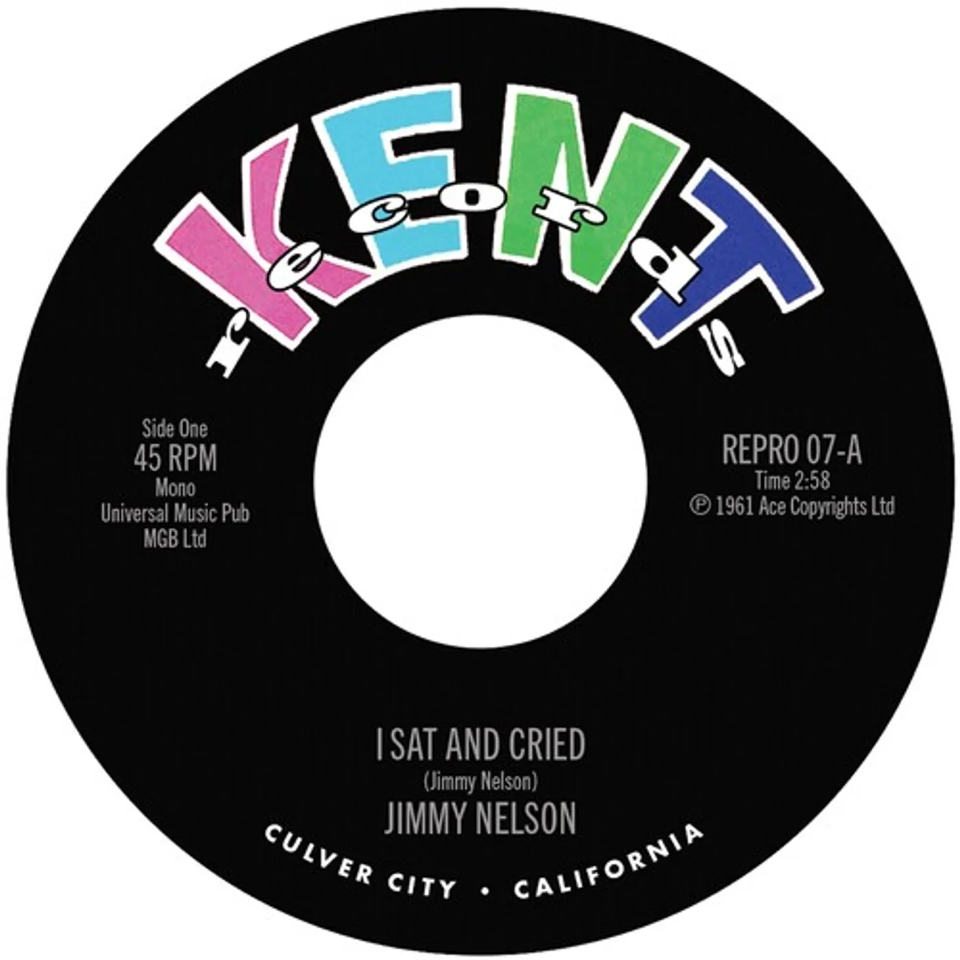 Jimmy Nelson I SAT & CRIED / SHE'S MY BABY (SMOKEY'S IN TOWN) Vinyl Record