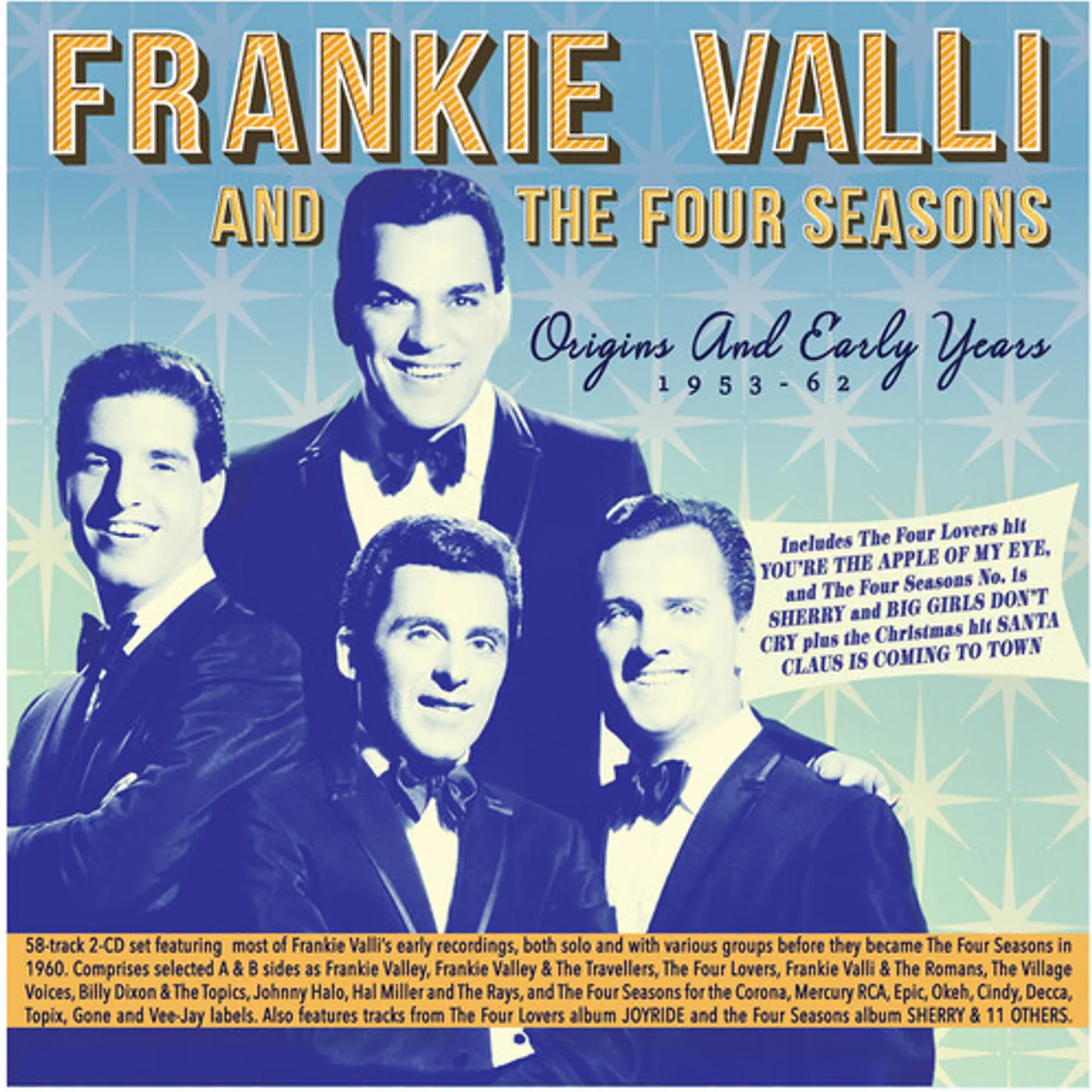 Frankie Valli & The Four Seasons ORIGINS AND EARLY YEARS 1953-62 CD