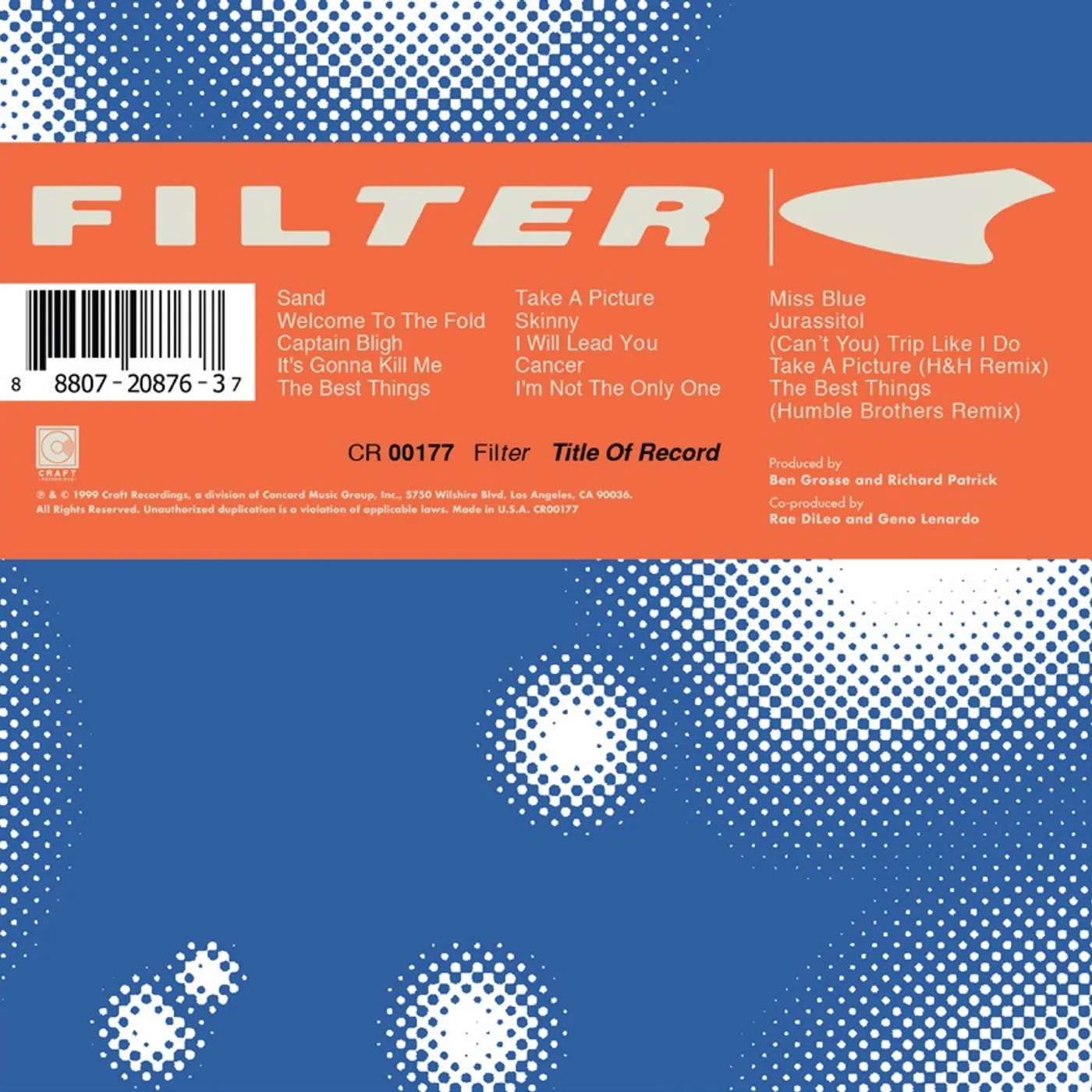 Filter TITLE OF RECORD CD