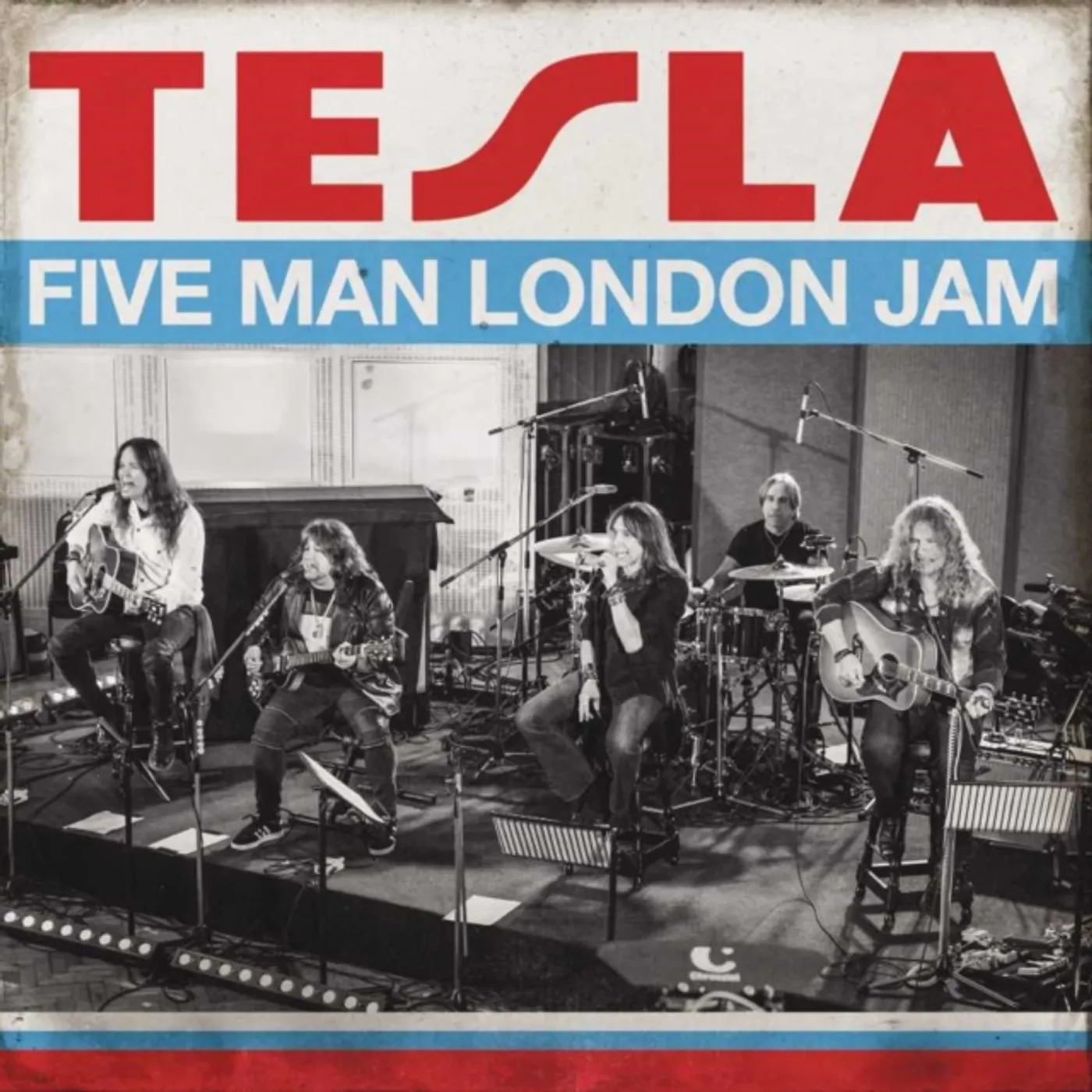 Tesla Five Man London Jam (Clear Red/Clear Blue) Vinyl Record