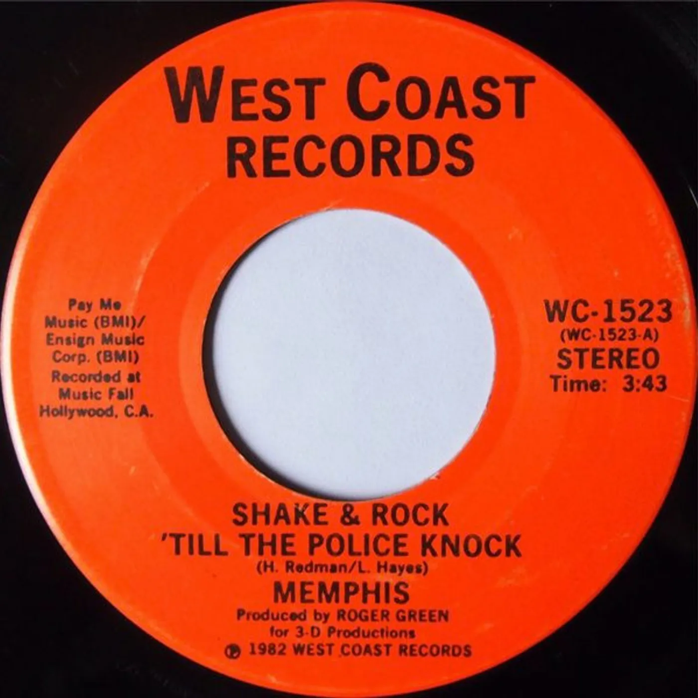 Memphis SHAKE & ROCK TILL THE POLICE KNOCK Vinyl Record