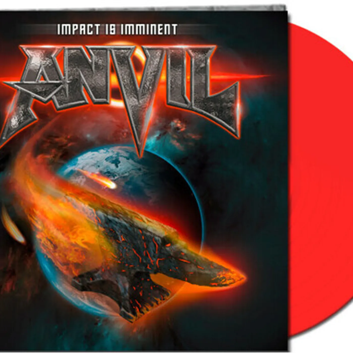 Anvil IMPACT IS IMMINENT (CLEAR RED) Vinyl Record