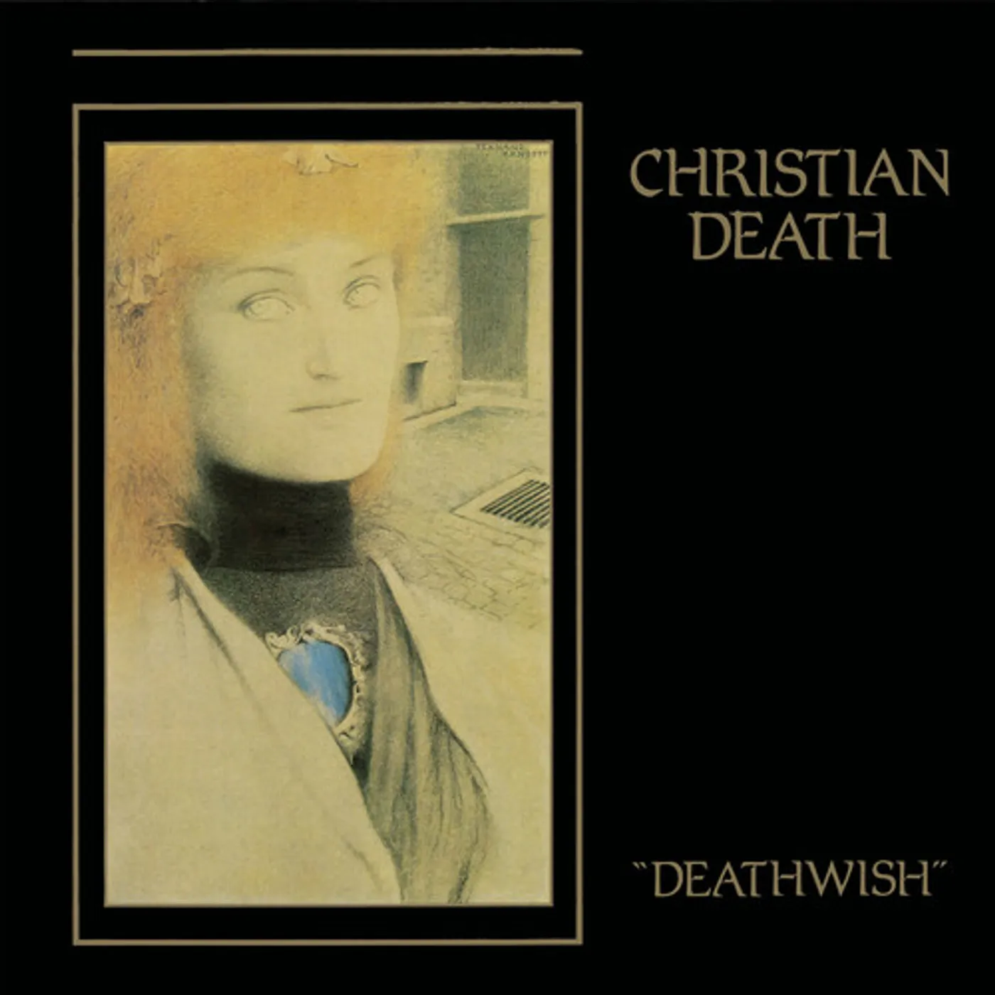 Christian Death DEATHWISH (RED & GOLD SPLATTER) Vinyl Record
