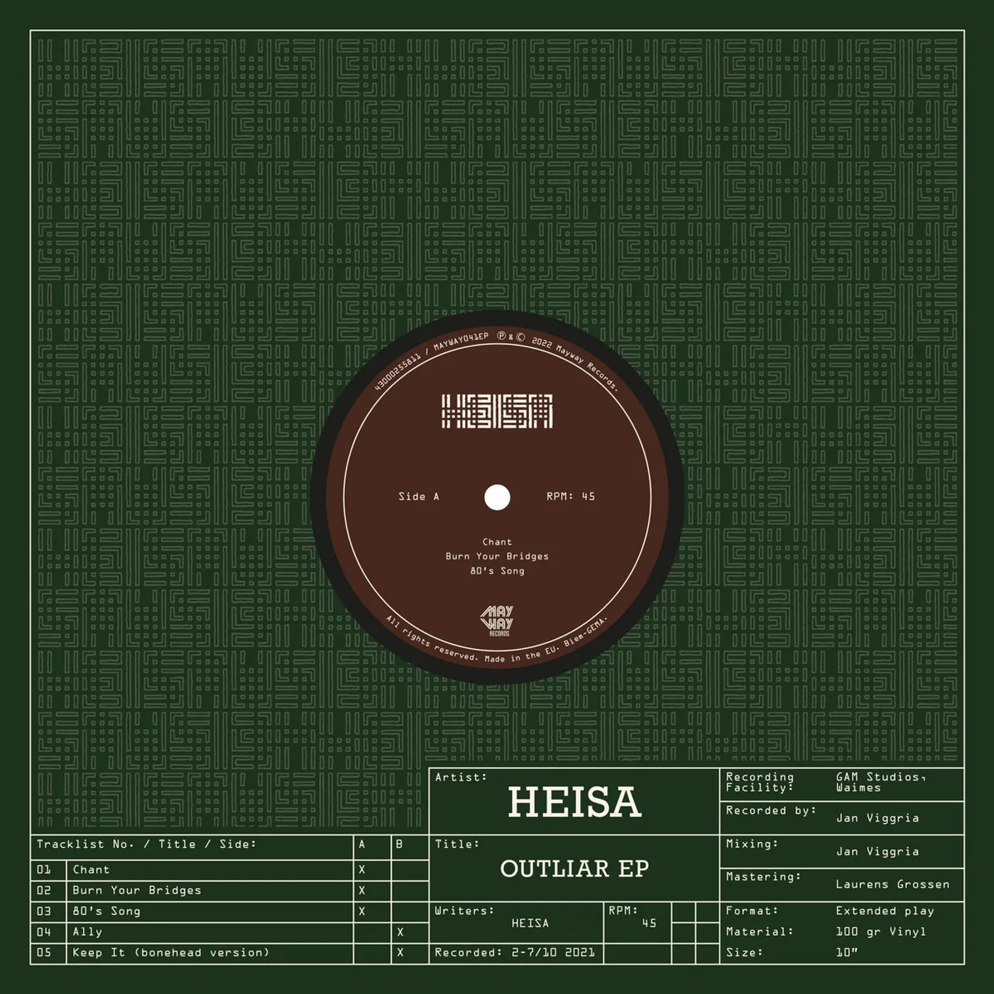 HEISA OUTLIAR Vinyl Record