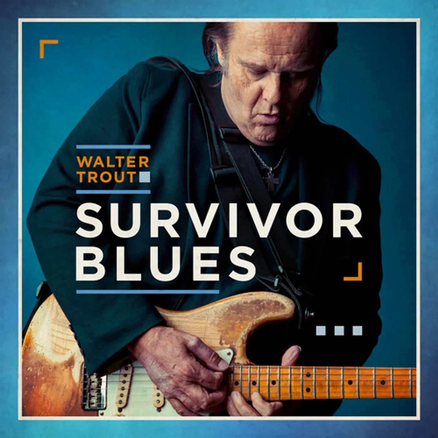 Walter Trout SURVIVOR BLUES - BLUE Vinyl Record