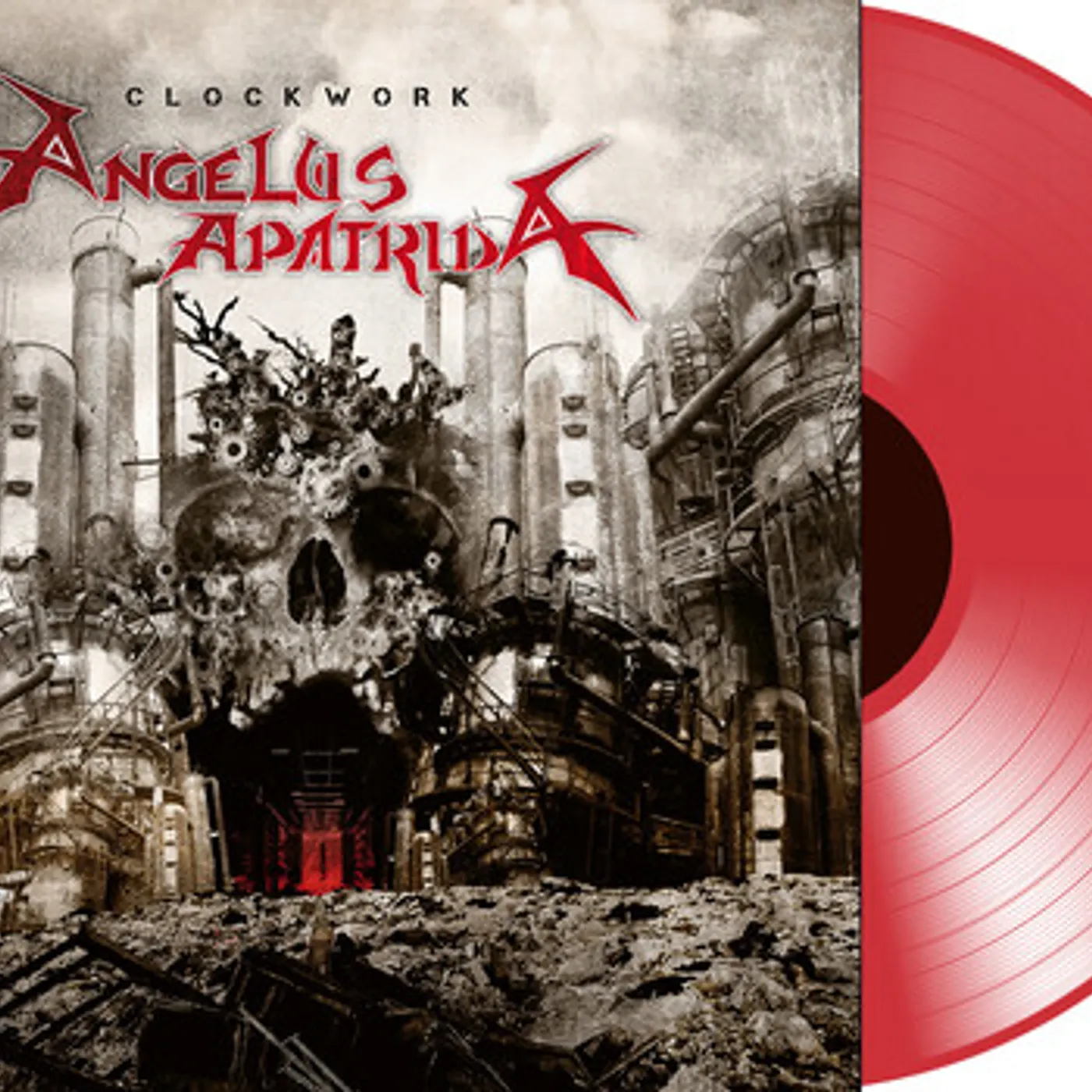Angelus Apatrida CLOCKWORK - TRANSPARENT RED Vinyl Record