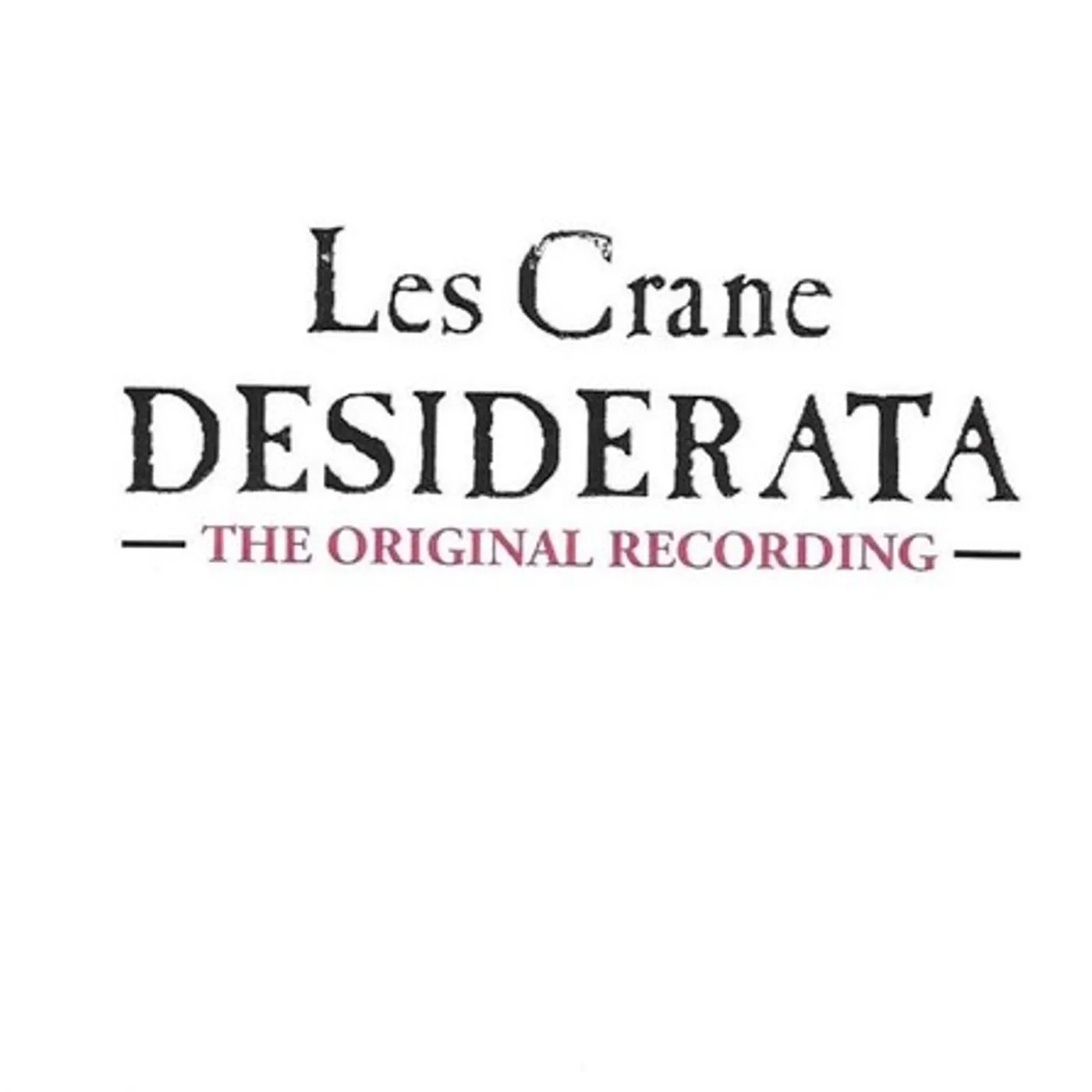 Les Crane DESIDERATA CD